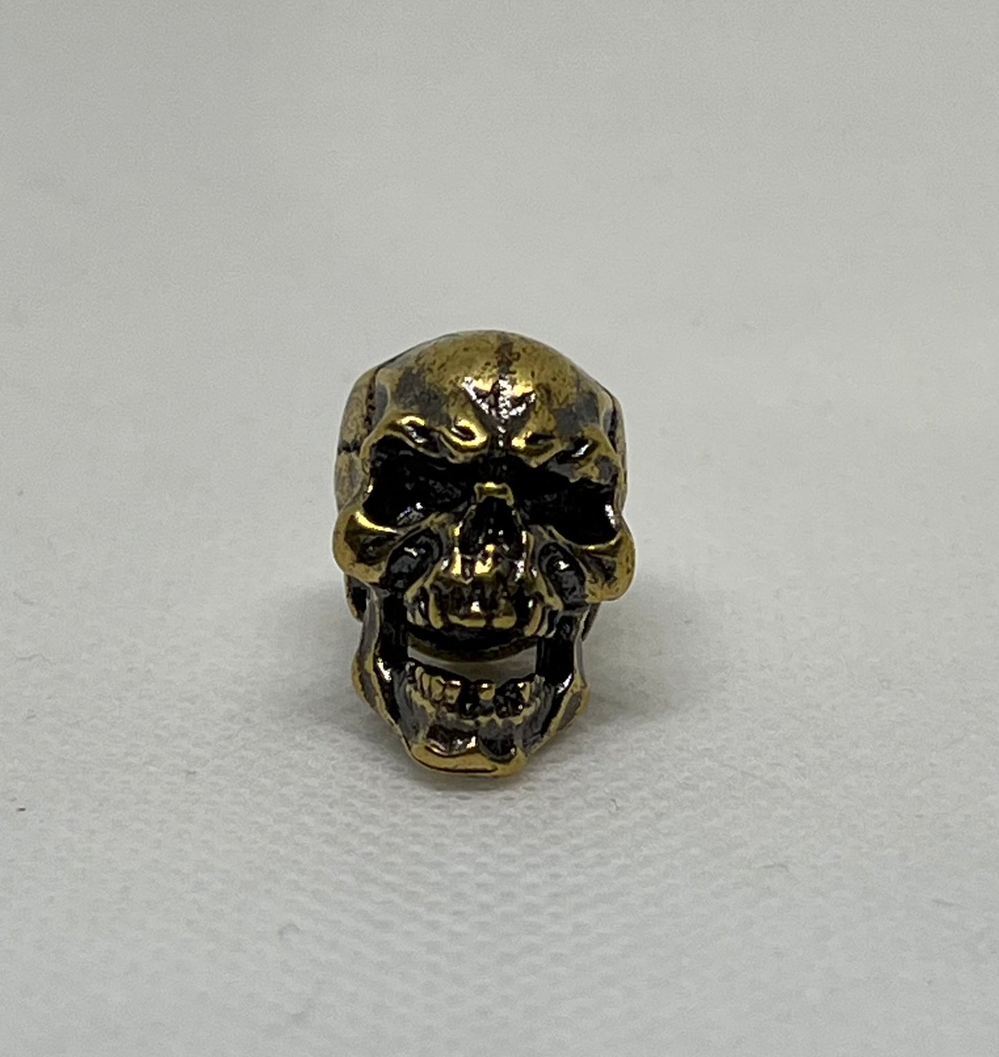 Brass Skull Lanyard Beads, EDC Paracord Beads