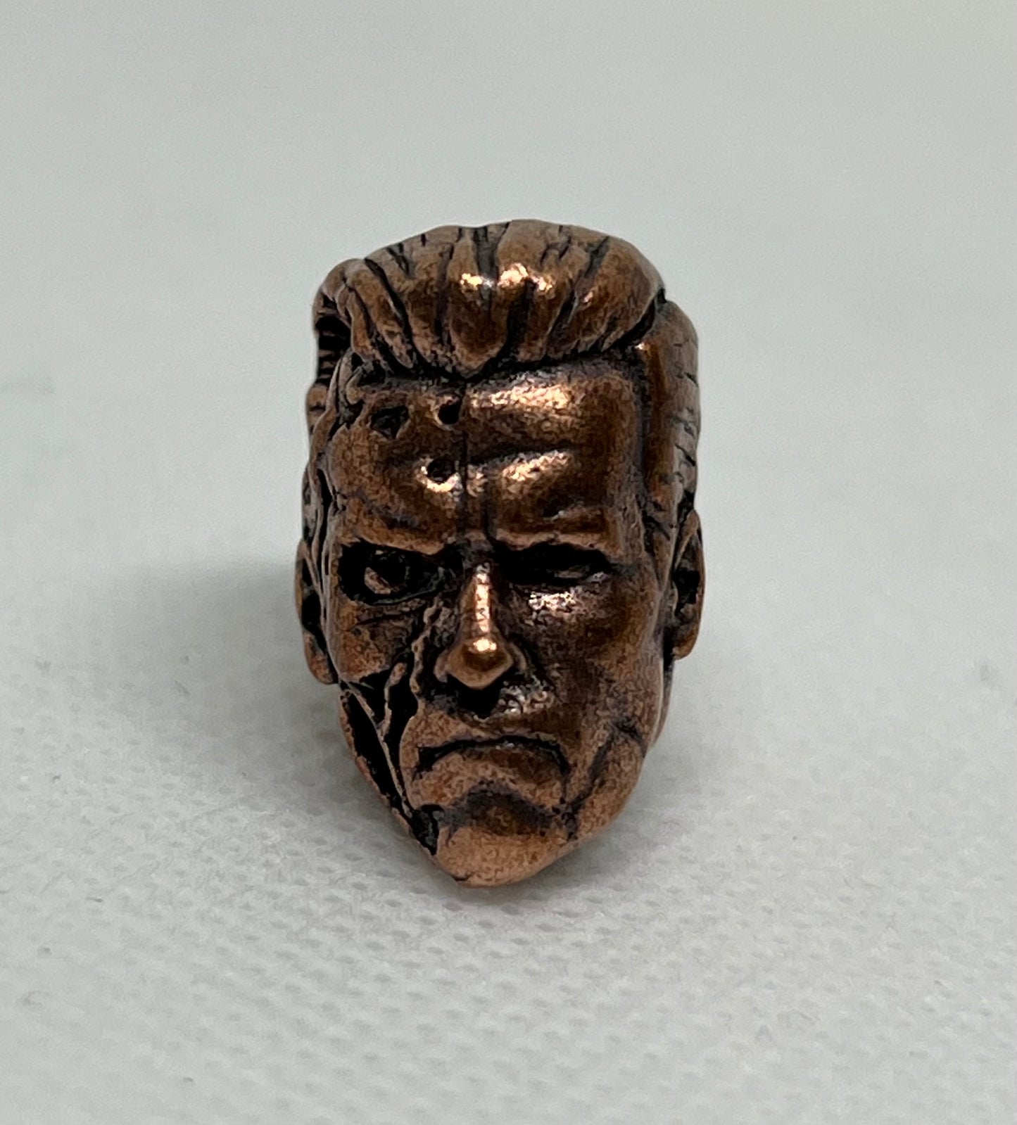 Brass "Terminator" Lanyard Bead, EDC Paracord Bead.