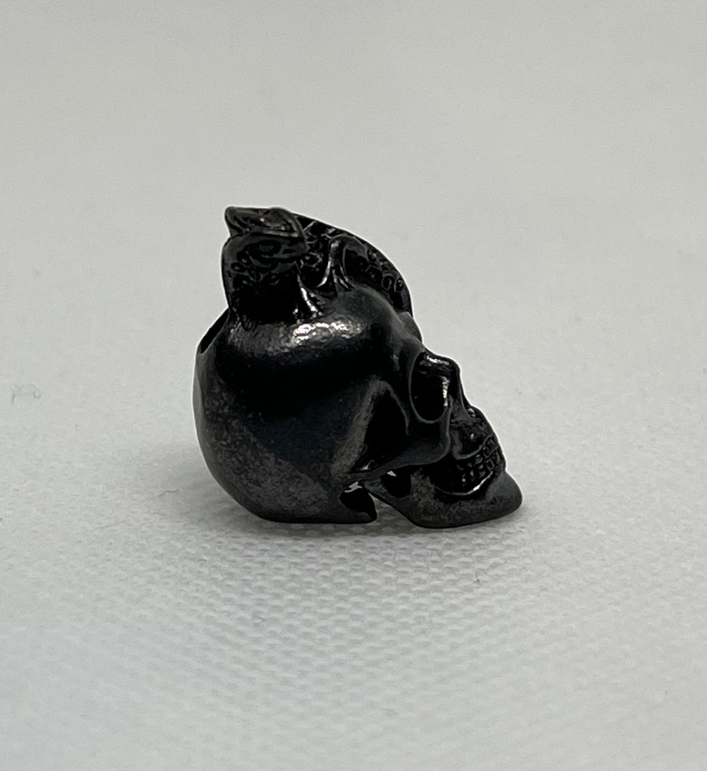 Brass Lizard Skull Lanyard Bead, EDC Paracord Bead.