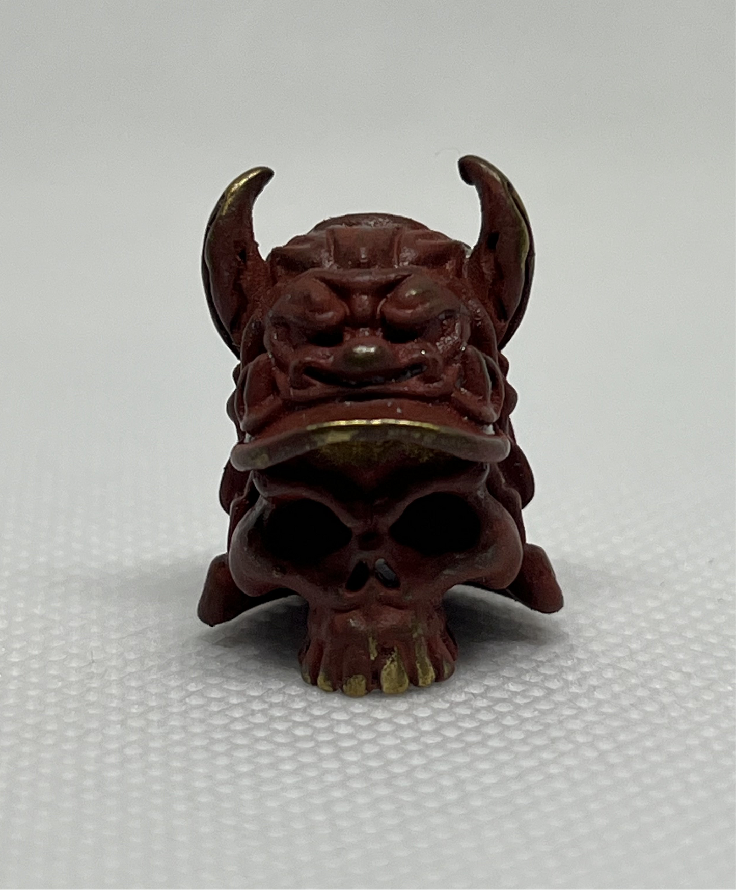 Brass Warrior Helmet Skull Lanyard Bead, EDC Paracord Bead.