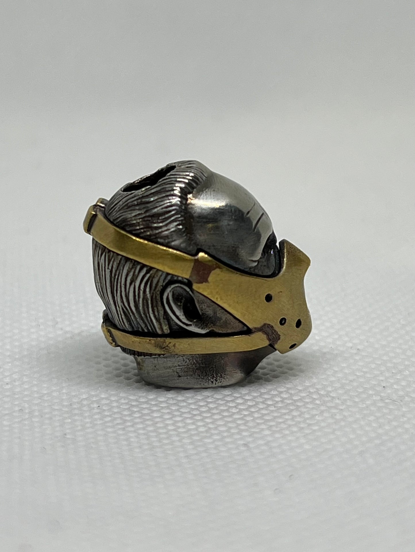 Brass/Copper "Hannibal Lecter" Lanyard Bead, EDC Paracord Bead.