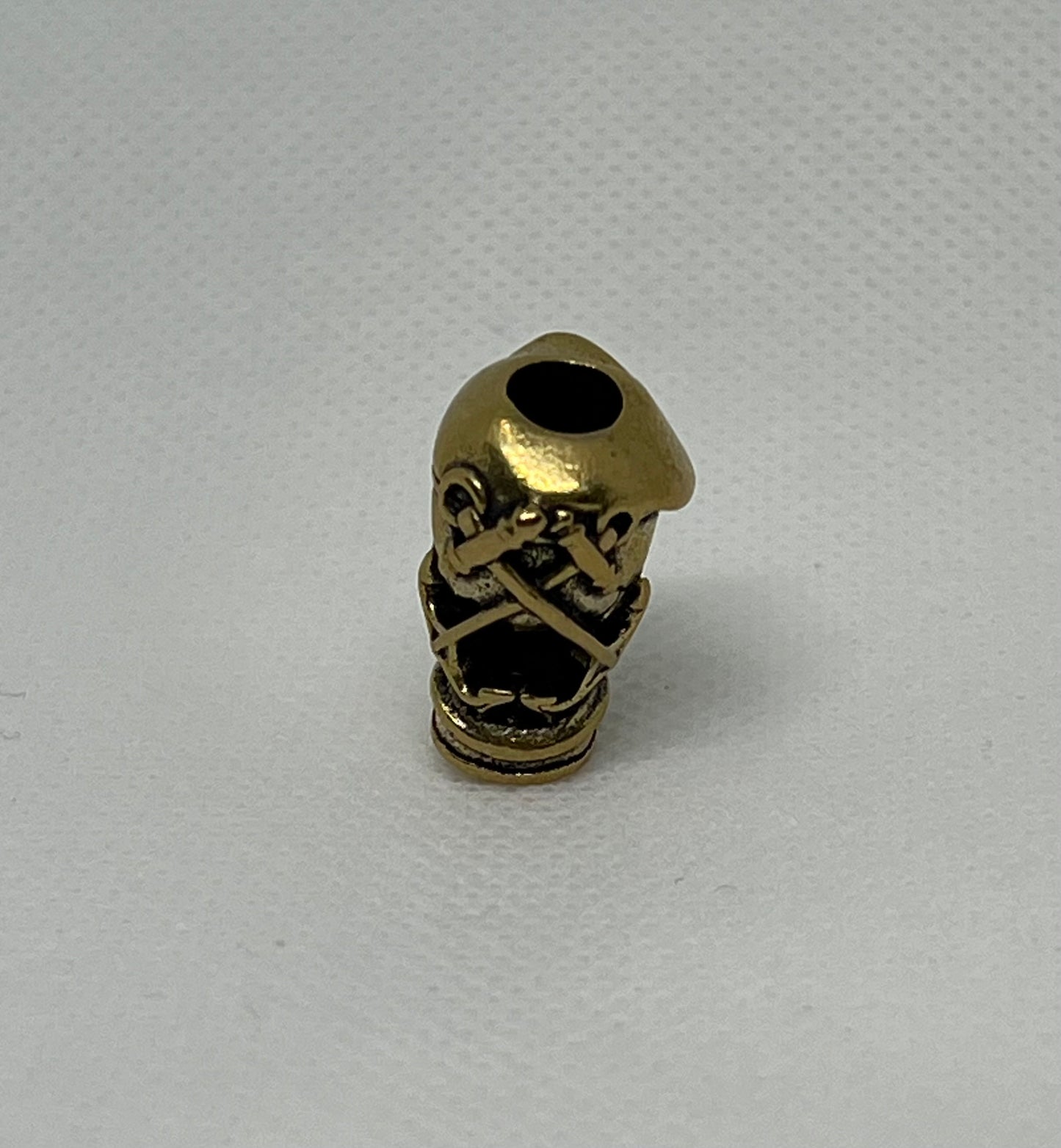 Copper Beret Skull Lanyard Beads, EDC Paracord Beads