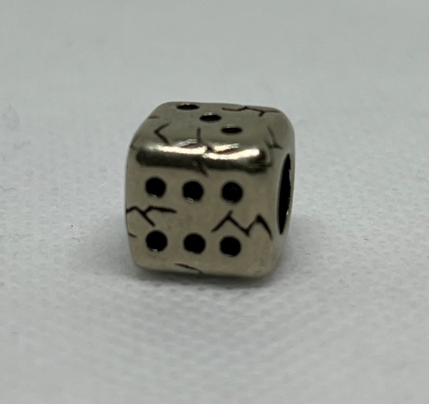 Brass Dice Pendant Lanyard Bead, EDC Paracord Bead