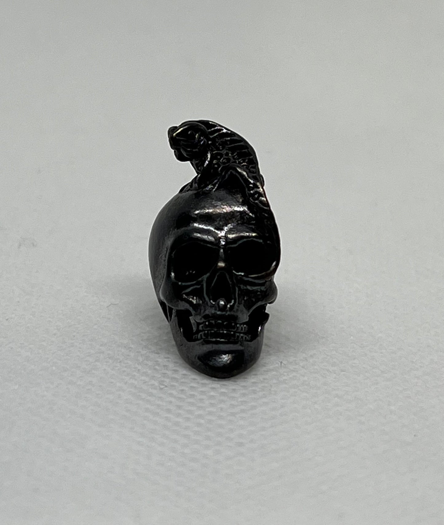 Brass Lizard Skull Lanyard Bead, EDC Paracord Bead.