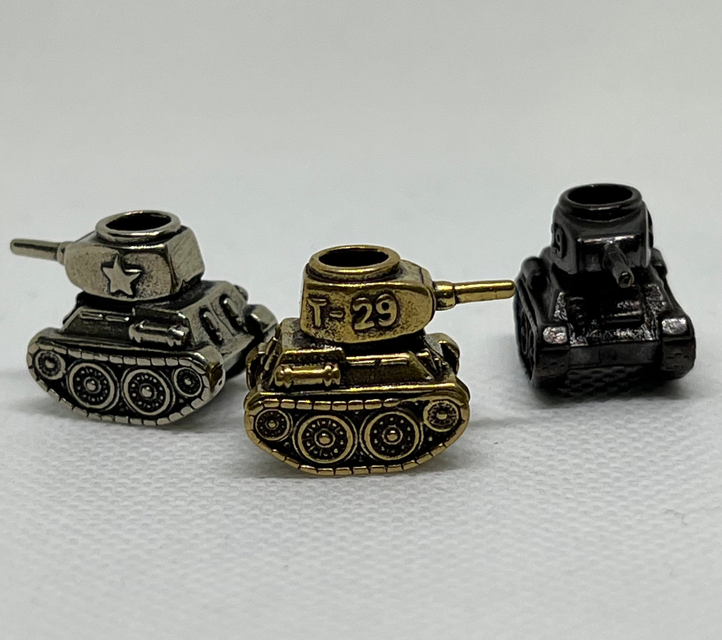 Brass Classic T29 Tank Lanyard Bead, EDC Paracord Bead.