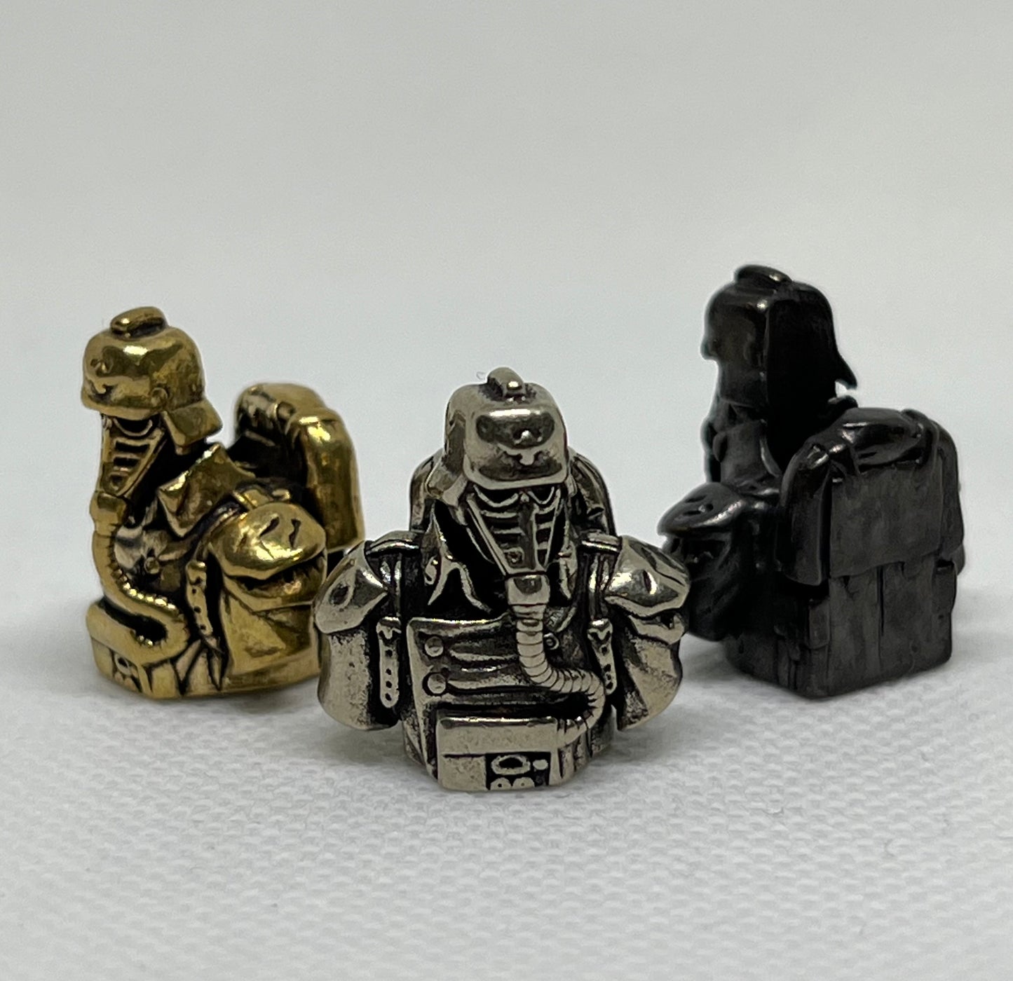 Biohazard Brass Soldier Lanyard Bead, EDC Paracord Bead.