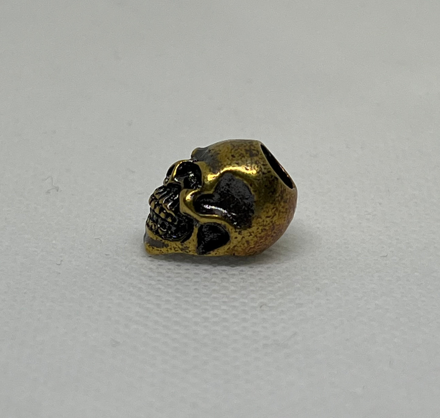 Brass Smiling Skull Lanyard Beads, EDC Paracord Beads