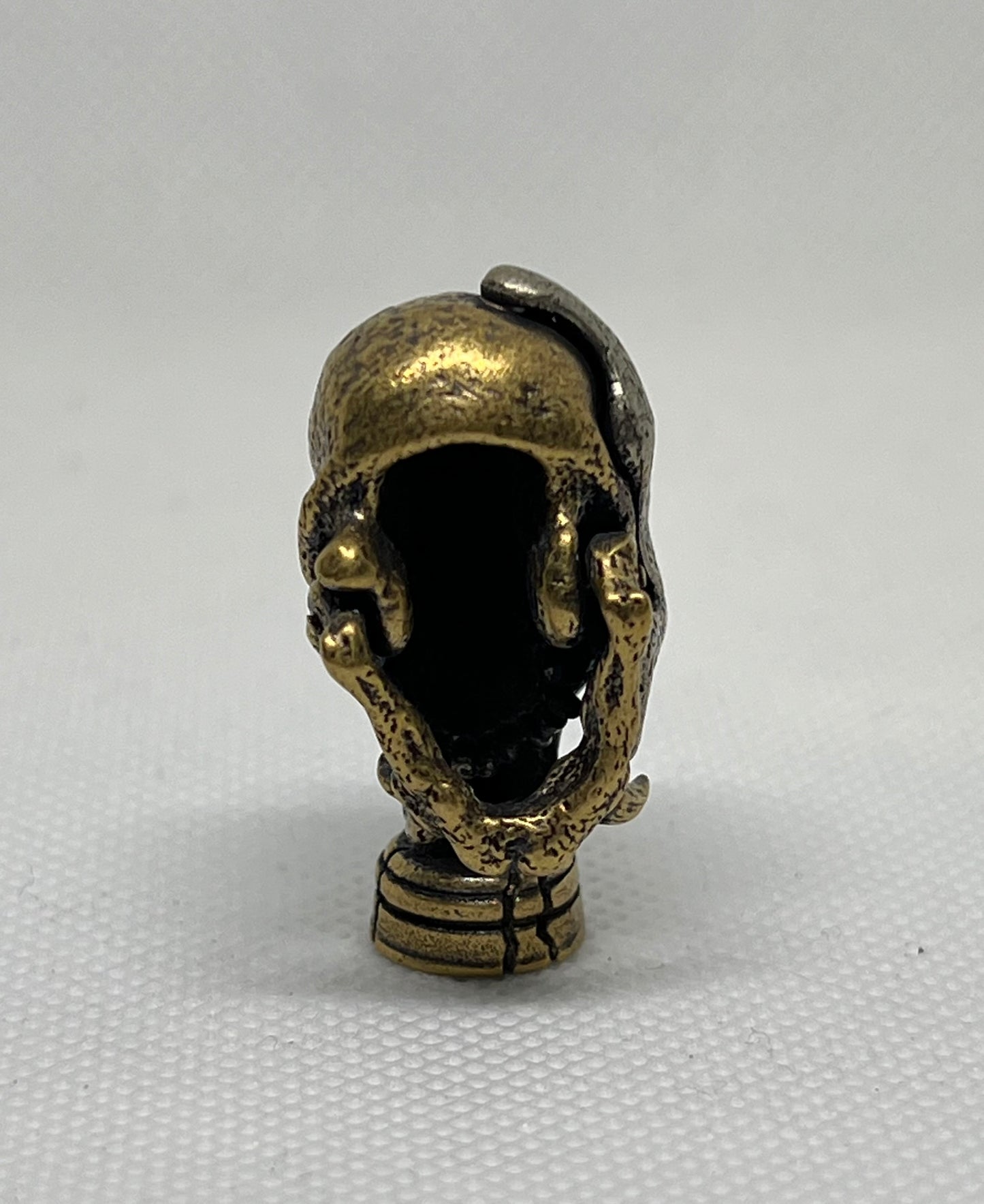 Brass Beast Gas Mask Lanyard Bead, EDC Paracord Bead.