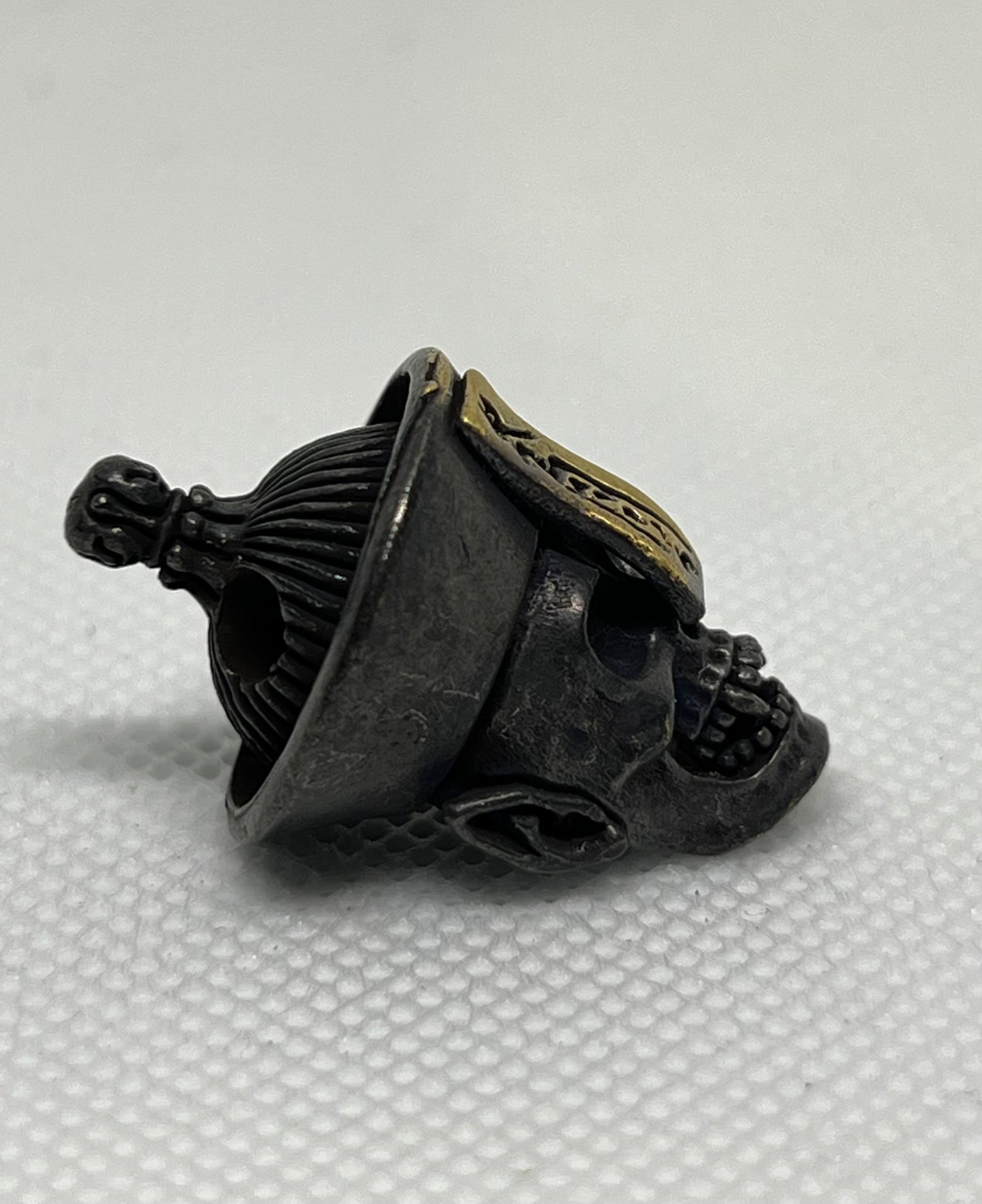 Distressed Dark Chinese Style Lanyard Bead, EDC Paracord Bead.