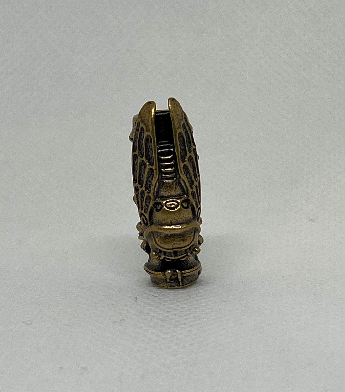 Antique Brass Cicada Lanyard Bead, EDC Paracord Bead.