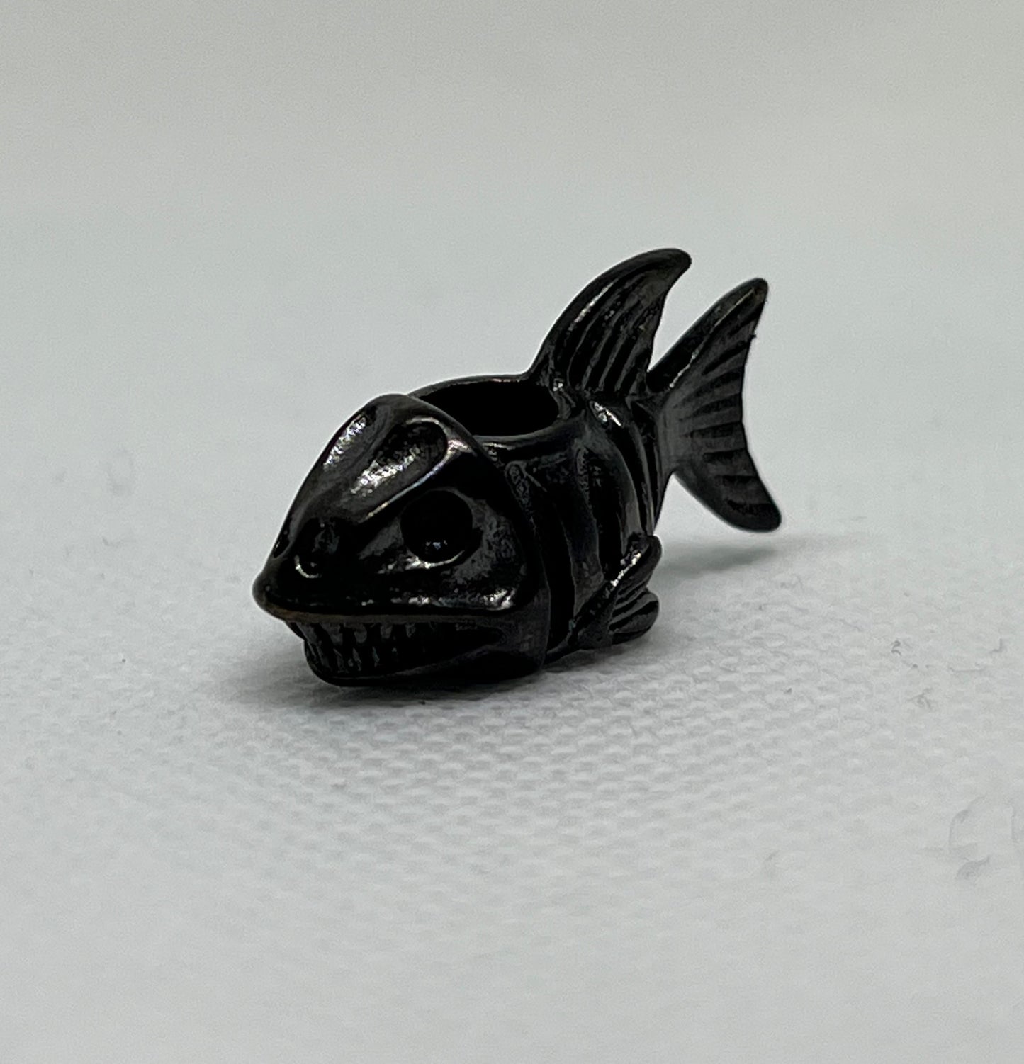 Brass Shark Lanyard Bead, EDC Paracord Bead