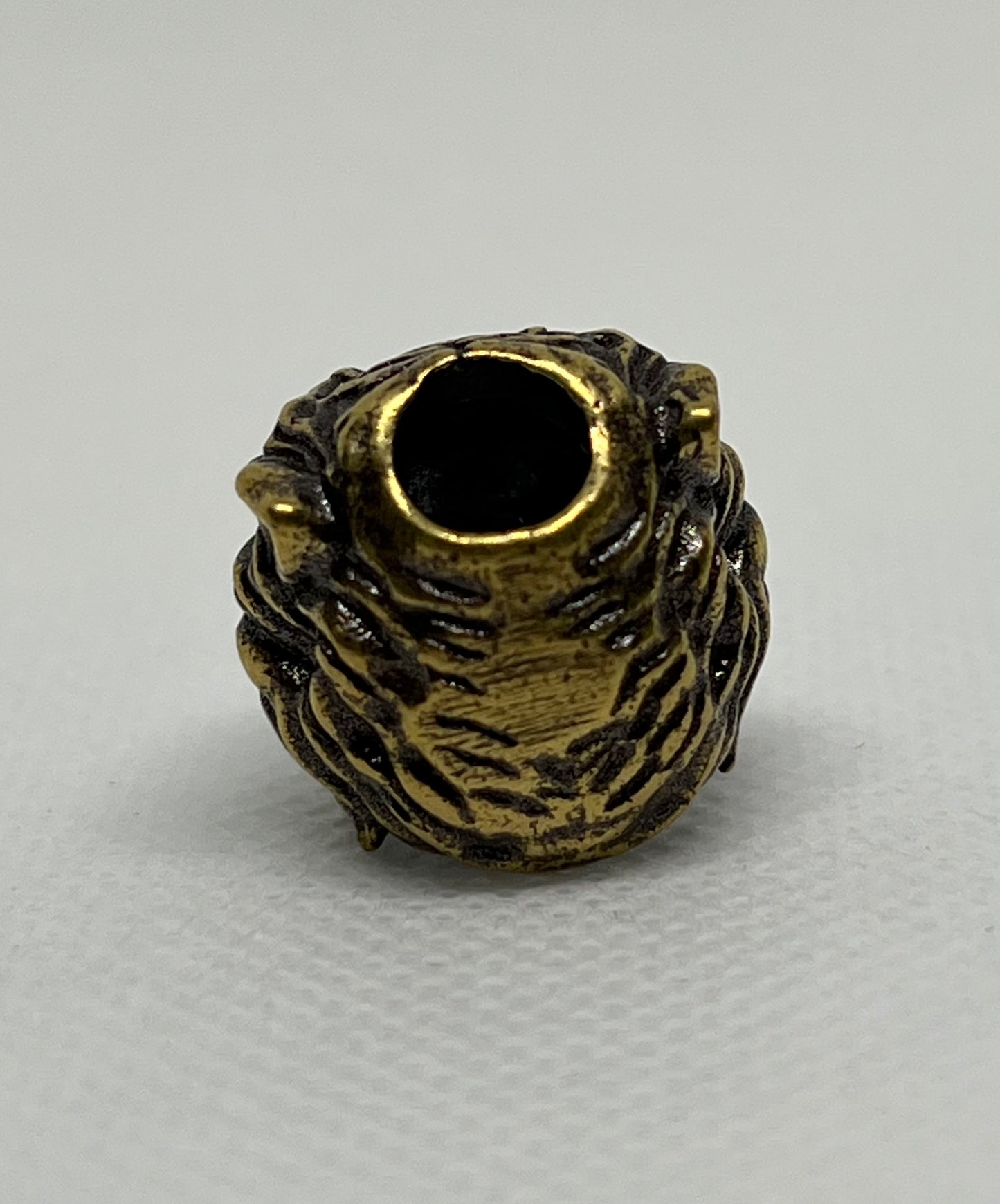 Brass Tiger Head Lanyard Bead, EDC Paracord Bead