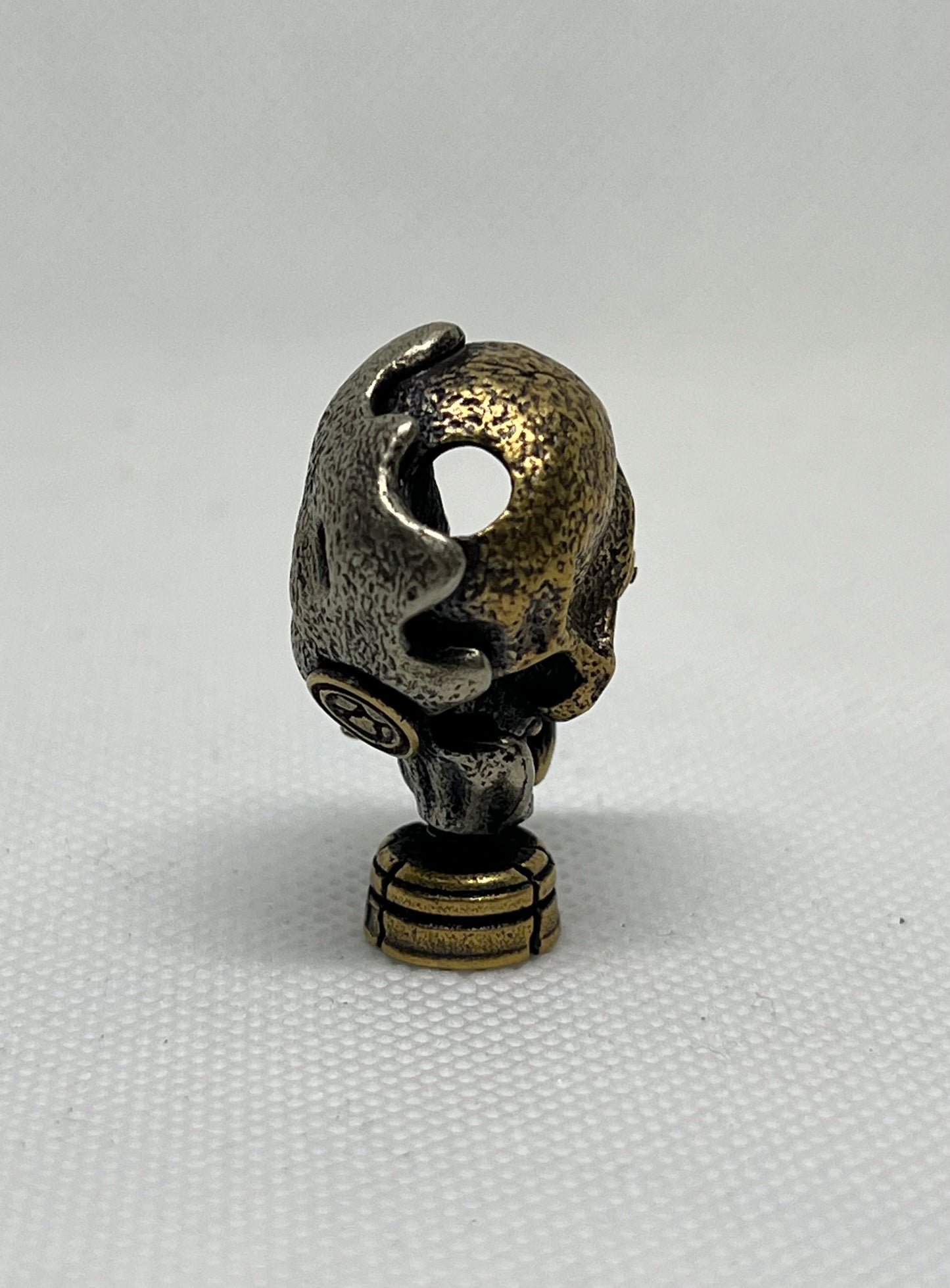 Brass Beast Gas Mask Lanyard Bead, EDC Paracord Bead.