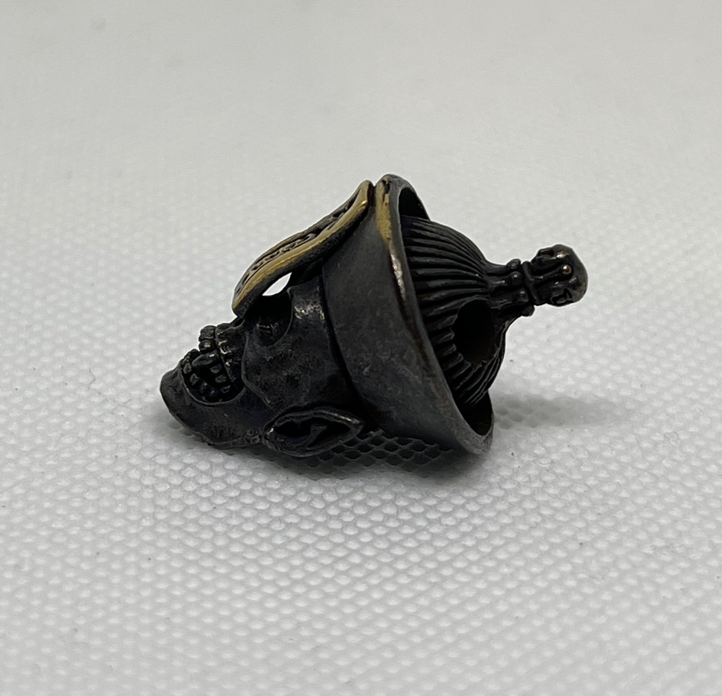 Distressed Dark Chinese Style Lanyard Bead, EDC Paracord Bead.