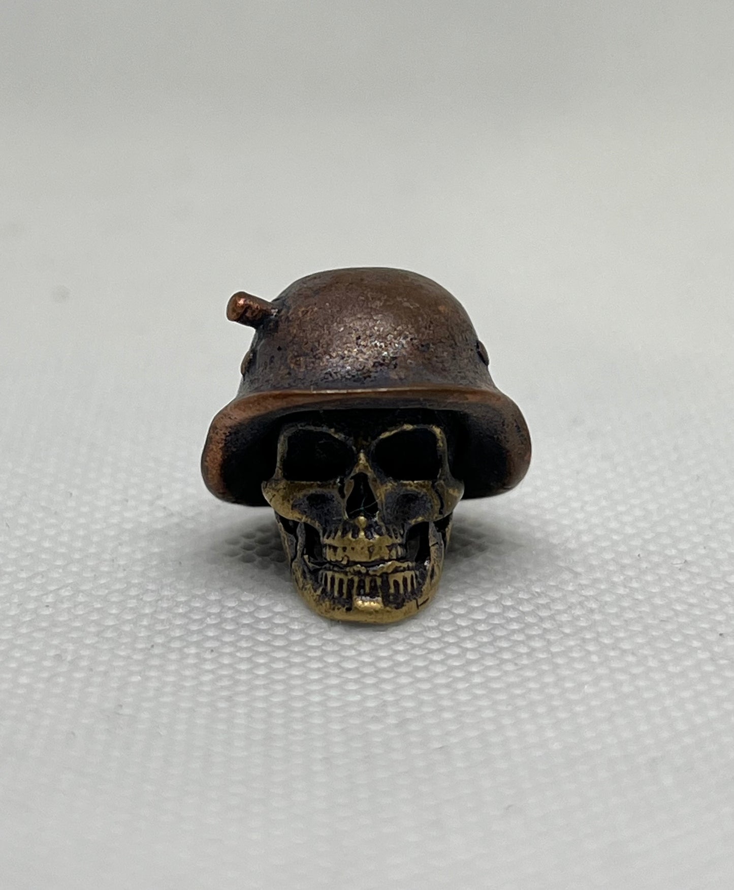 Copper Triumph "Des Willens" Skull Lanyard Bead, EDC Paracord Bead.