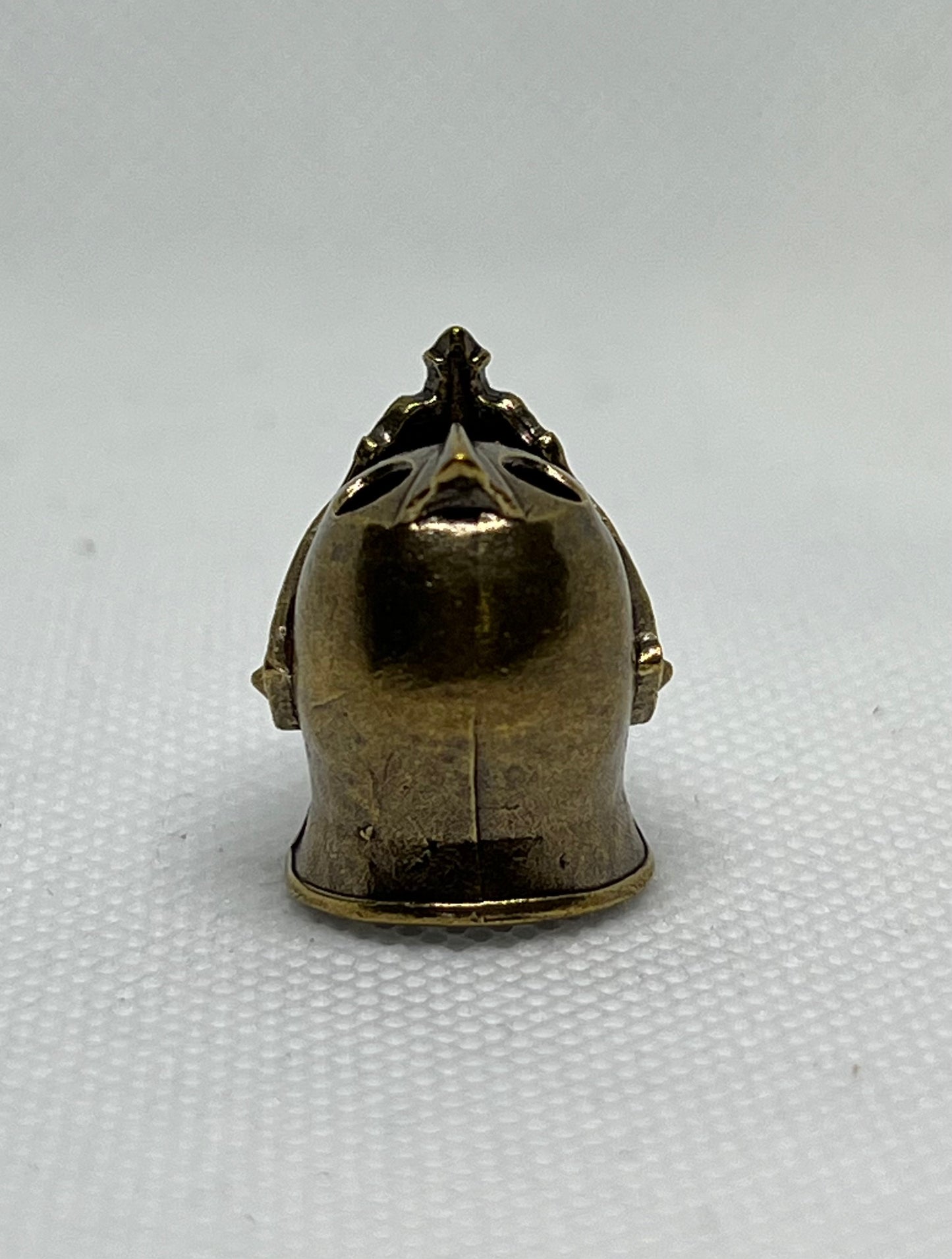 Brass Medieval Knight Helmet Lanyard Bead, EDC Paracord Bead.