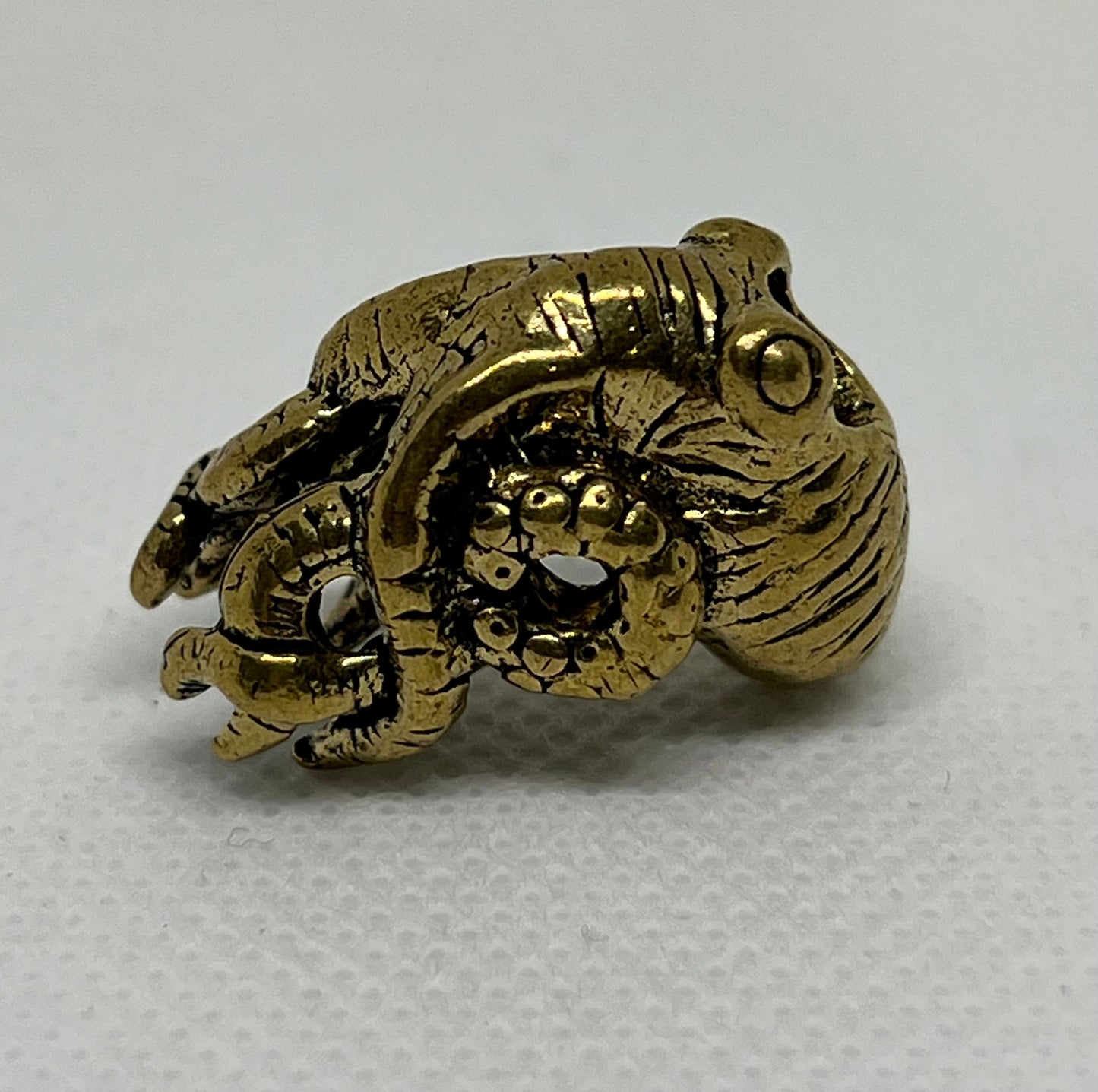 Brass Octopus Lanyard Bead, EDC Paracord Bead