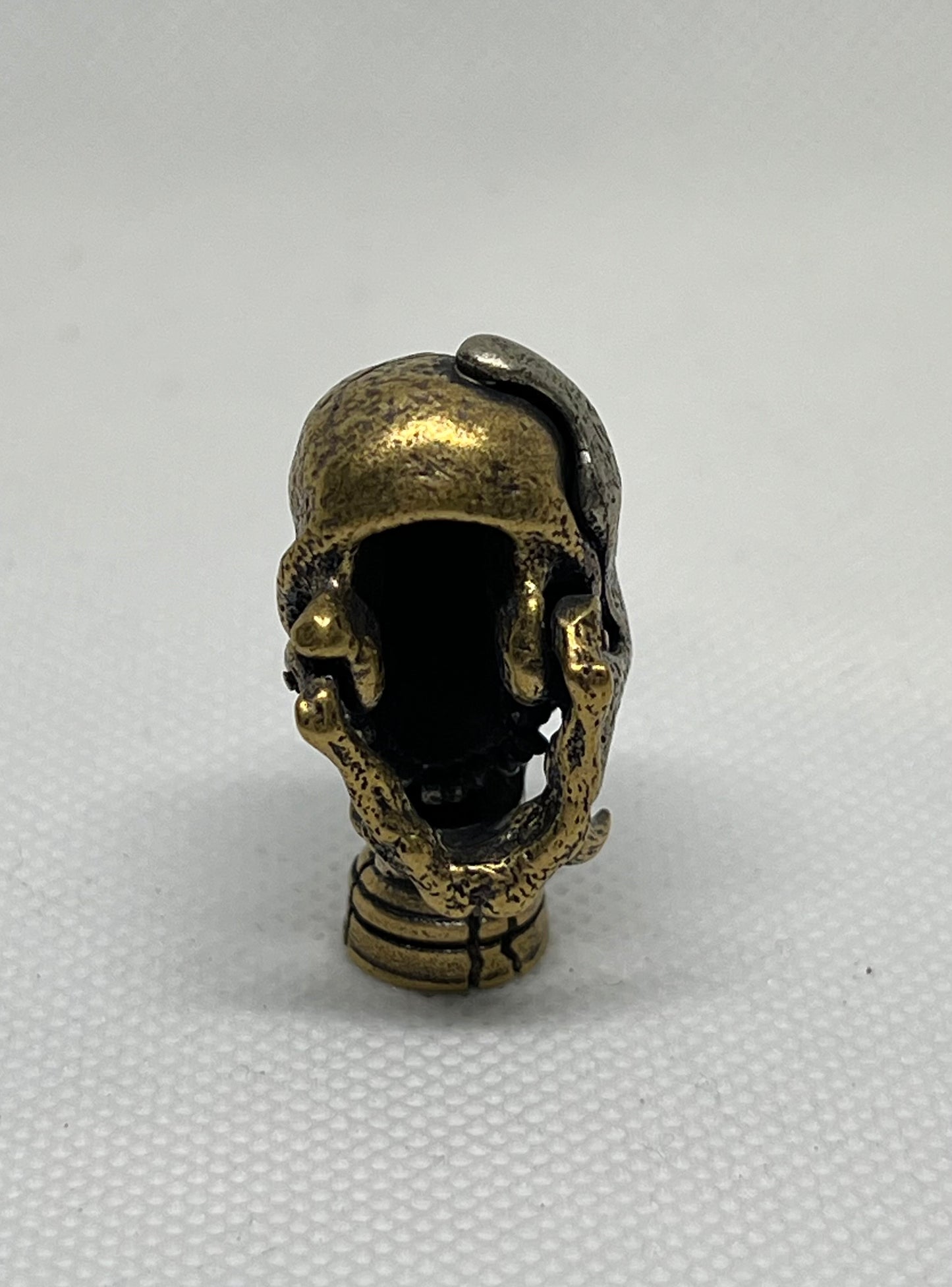 Brass Beast Gas Mask Lanyard Bead, EDC Paracord Bead.