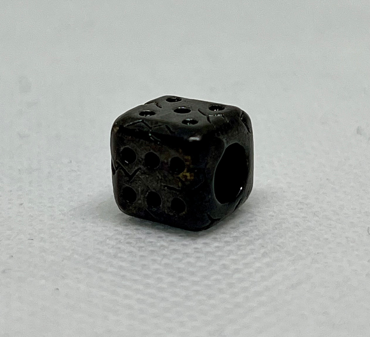 Brass Dice Pendant Lanyard Bead, EDC Paracord Bead