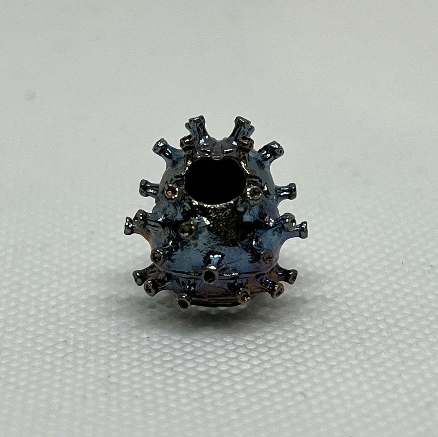 Brass Covid Death Mask Skull Lanyard Bead, EDC Paracord Bead.