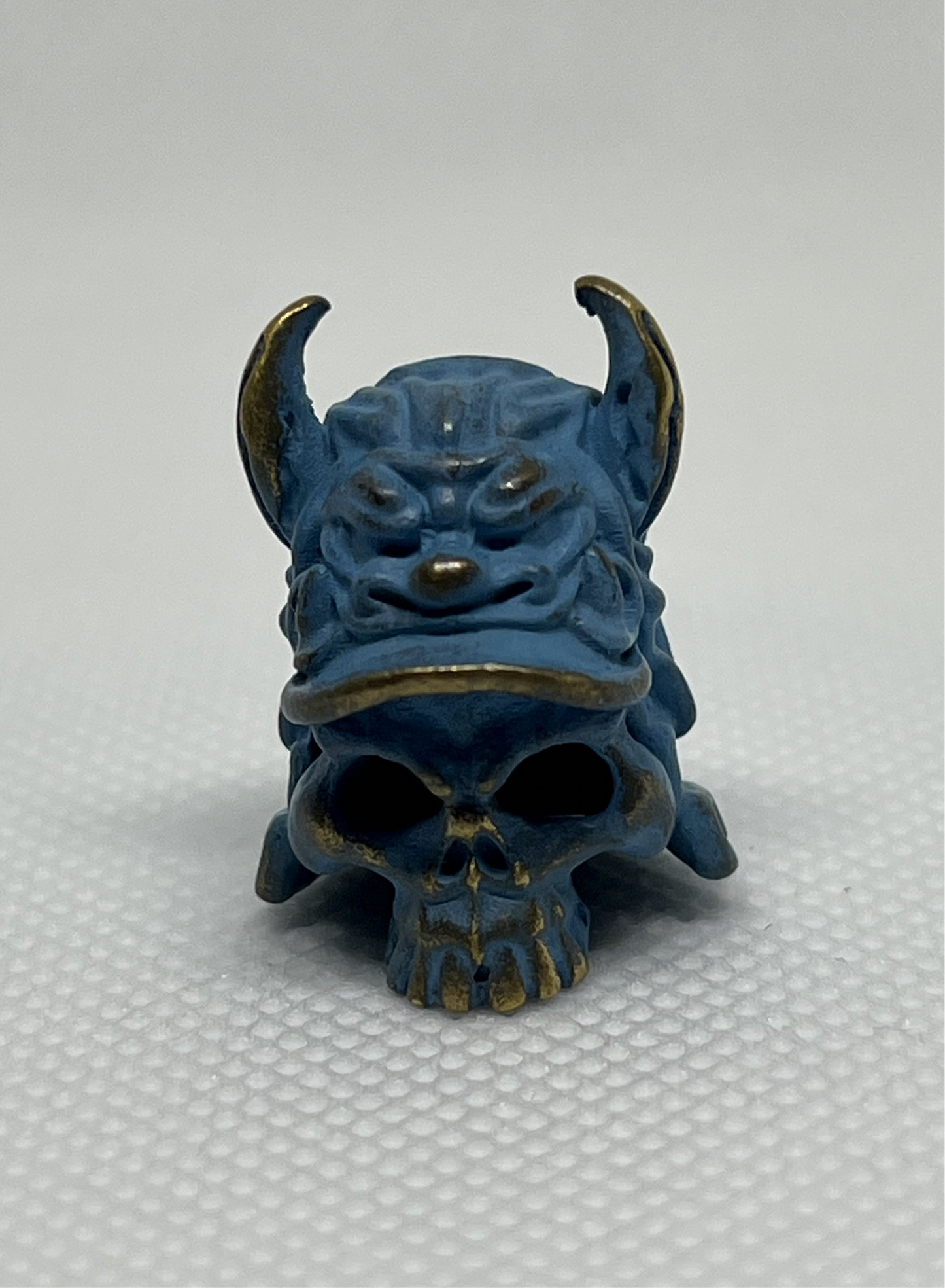 Brass Warrior Helmet Skull Lanyard Bead, EDC Paracord Bead.