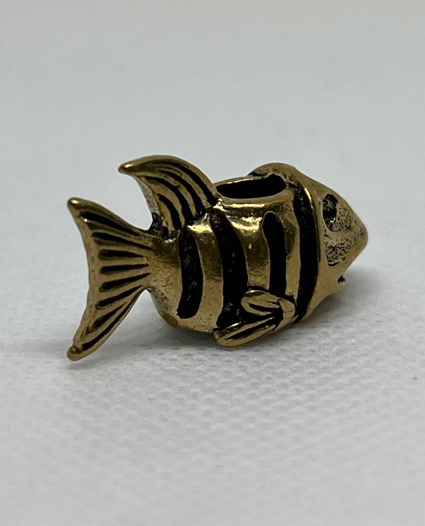 Brass Shark Lanyard Bead, EDC Paracord Bead