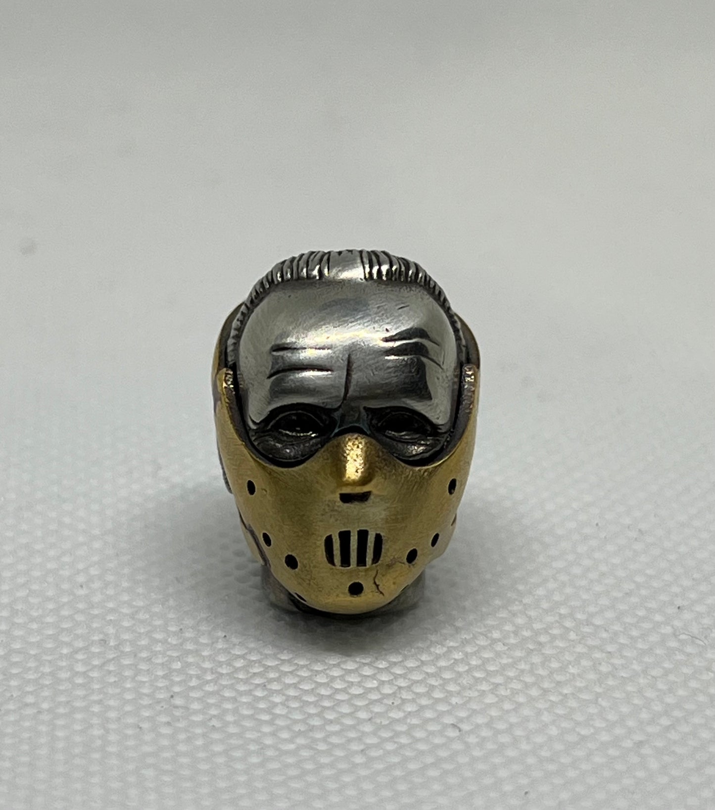 Brass/Copper "Hannibal Lecter" Lanyard Bead, EDC Paracord Bead.