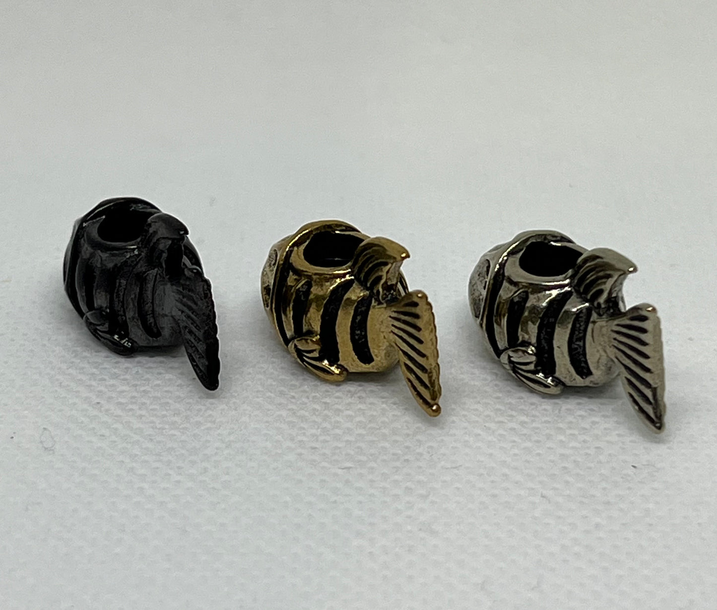 Brass Shark Lanyard Bead, EDC Paracord Bead