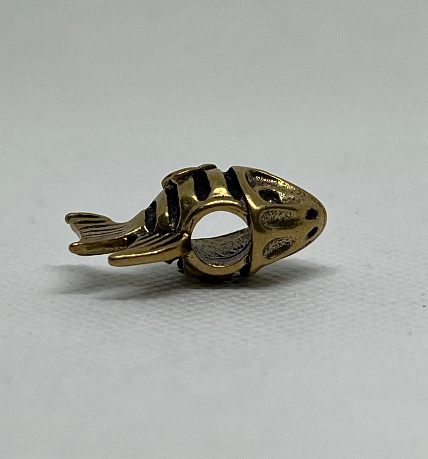 Brass Shark Lanyard Bead, EDC Paracord Bead