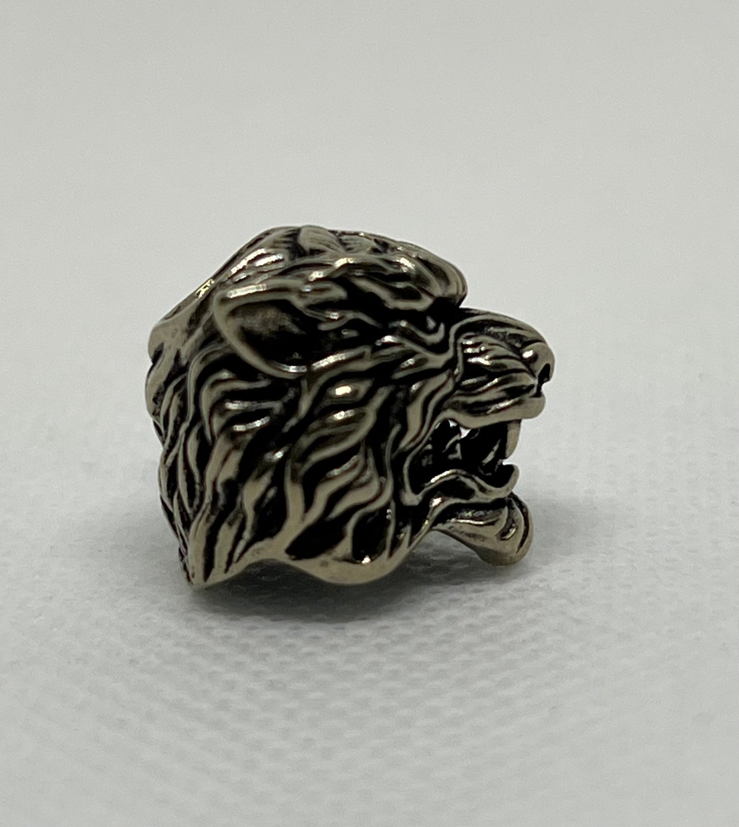 Brass Tiger Head Lanyard Bead, EDC Paracord Bead
