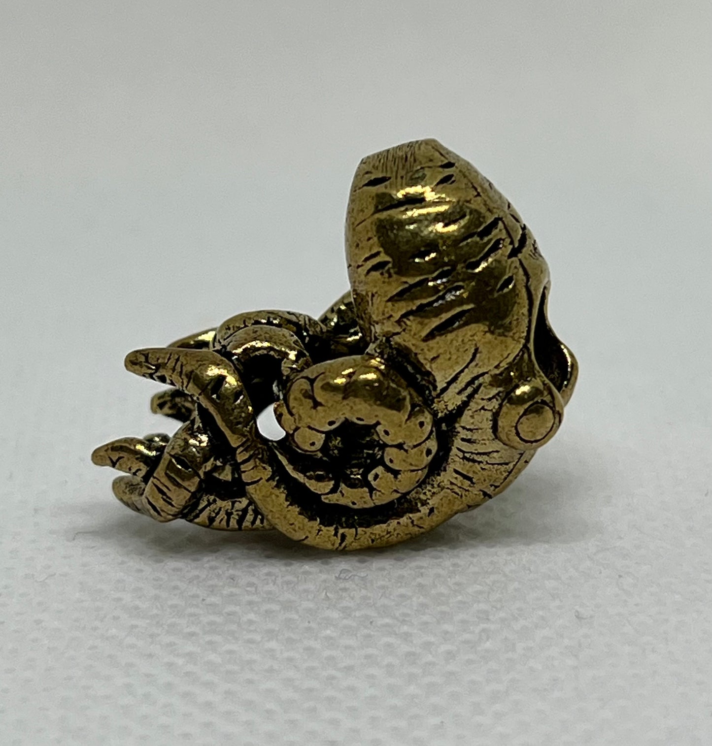 Brass Octopus Lanyard Bead, EDC Paracord Bead
