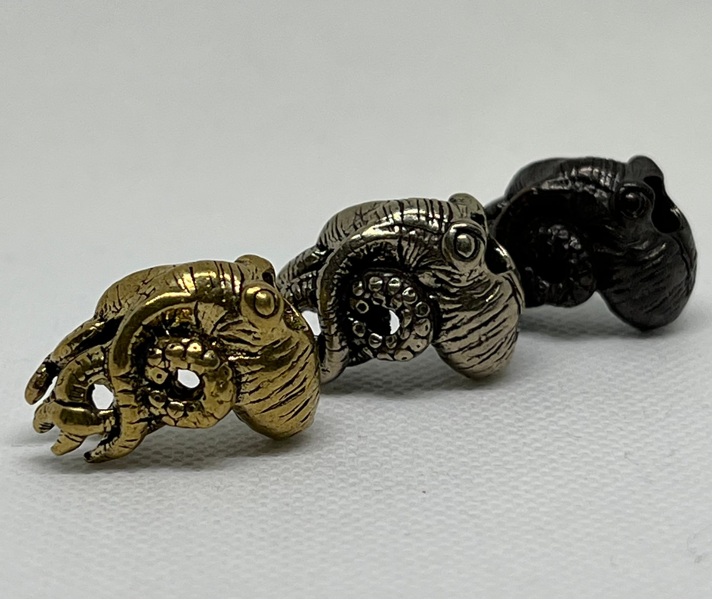 Brass Octopus Lanyard Bead, EDC Paracord Bead