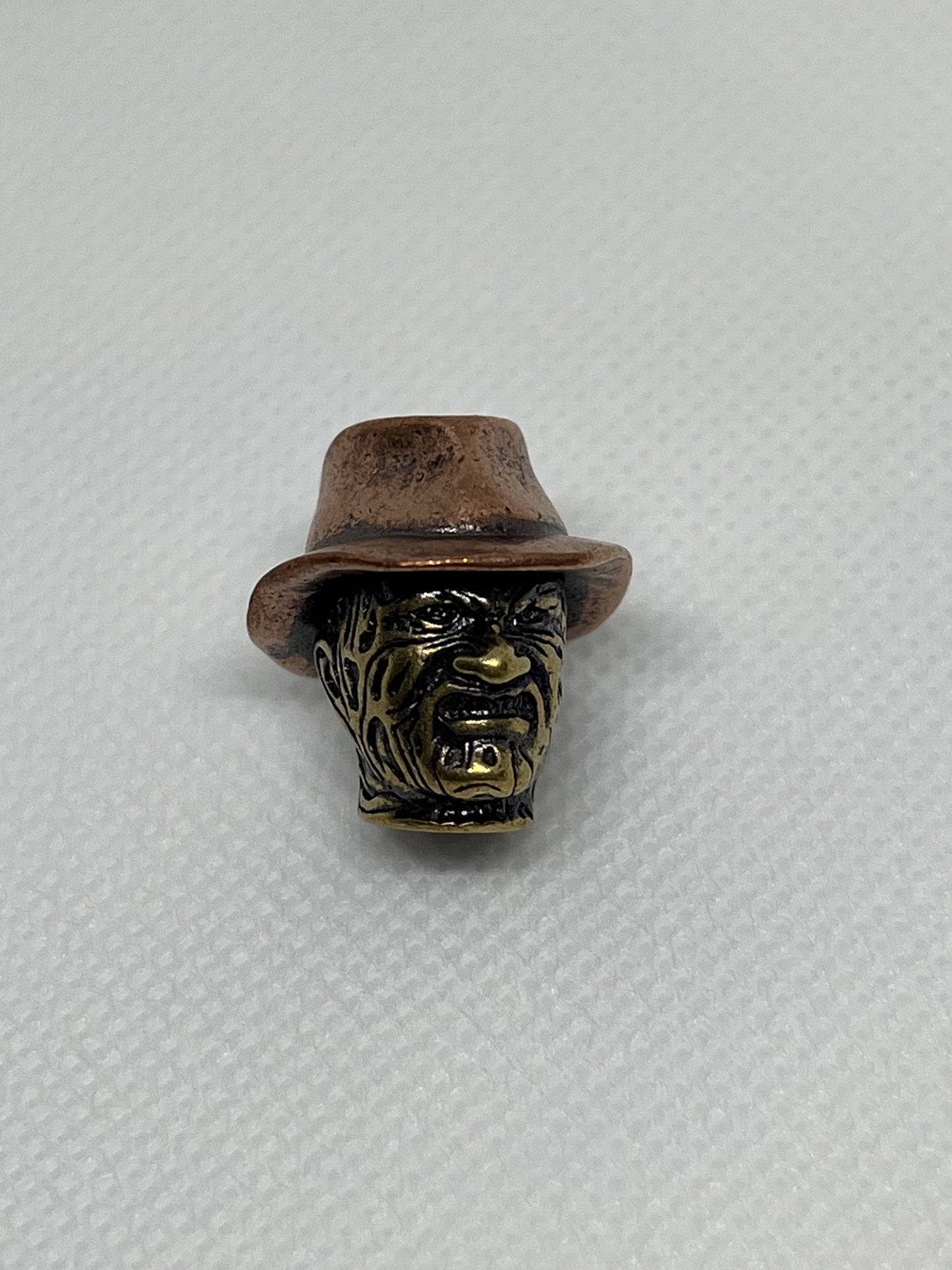 FREDDY - Brass/Copper Lanyard Bead, EDC Paracord Bead.