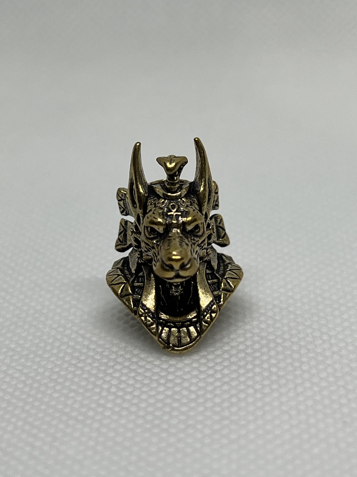 Egyptian Anubis Brass Lanyard Bead, EDC Paracord Bead.