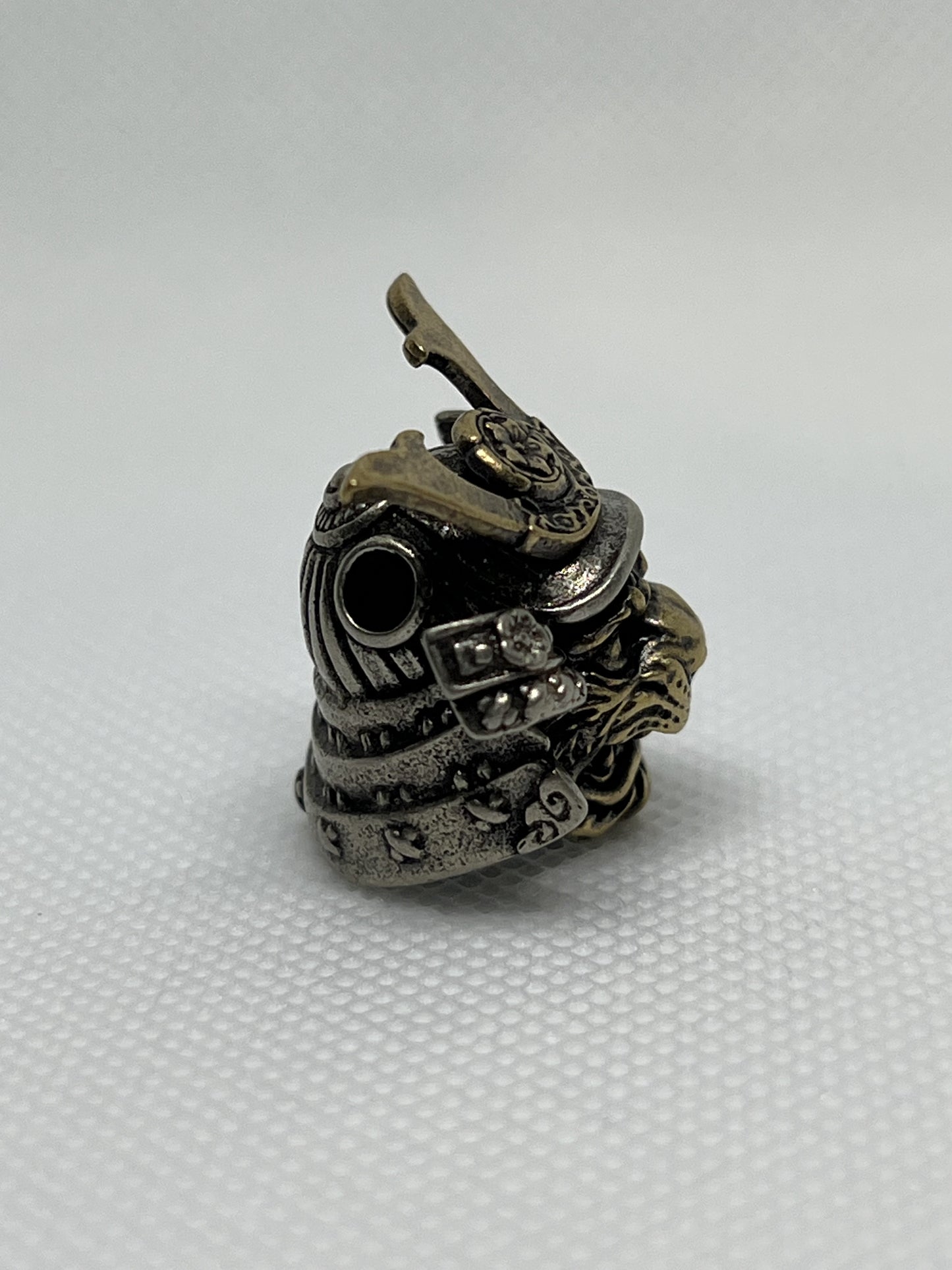 Samurai Tiger Brass Lanyard Bead, EDC Paracord Bead.