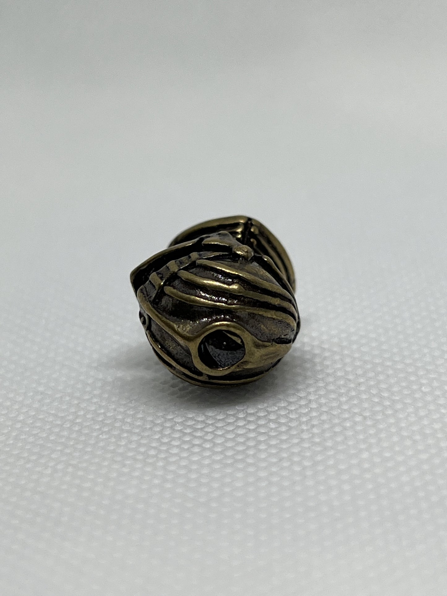 Brass Knight Helmet Lanyard Bead, EDC Paracord Bead.