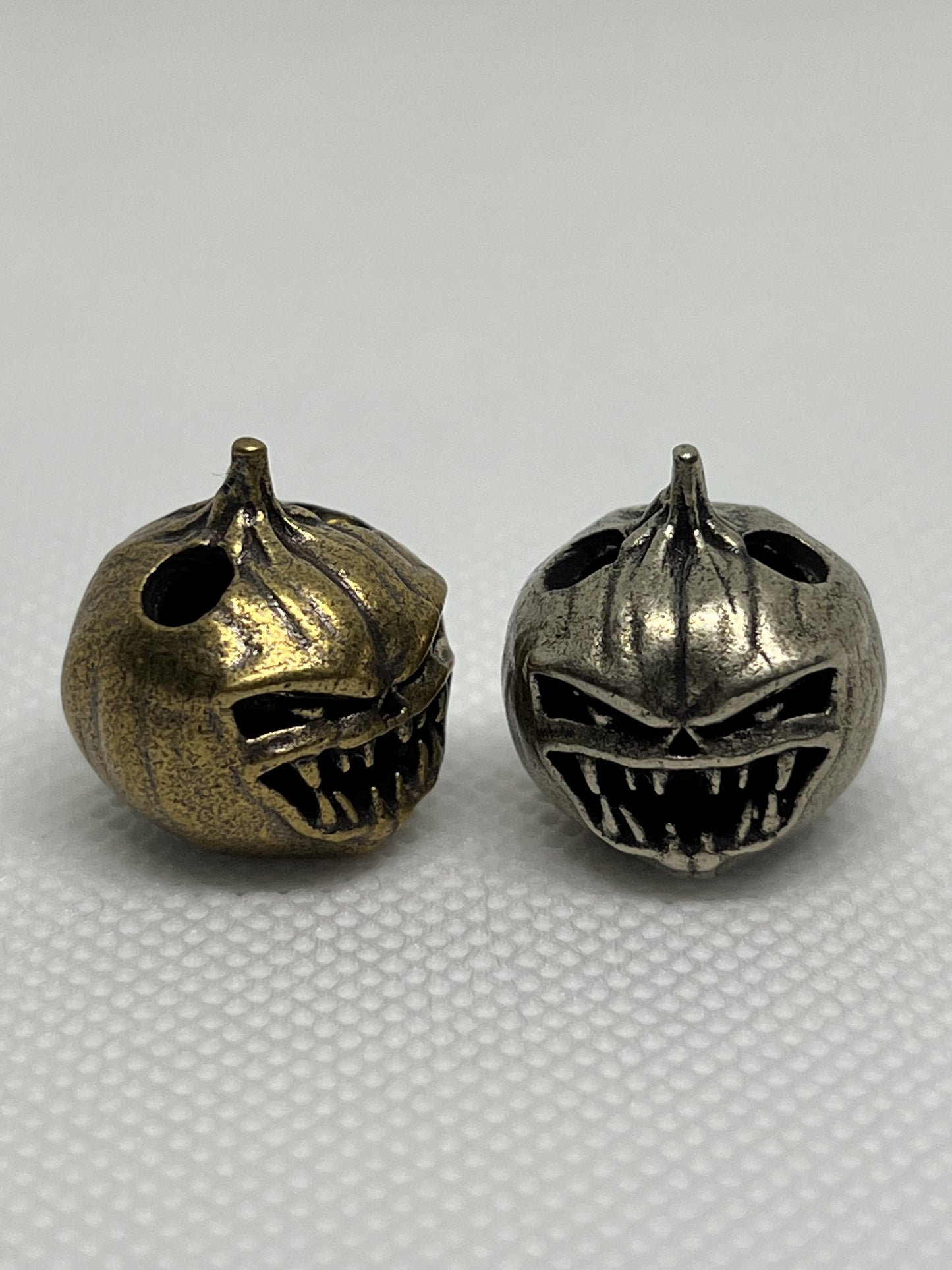 Halloween Pumpkin Brass Lanyard Bead, EDC Paracord Bead.