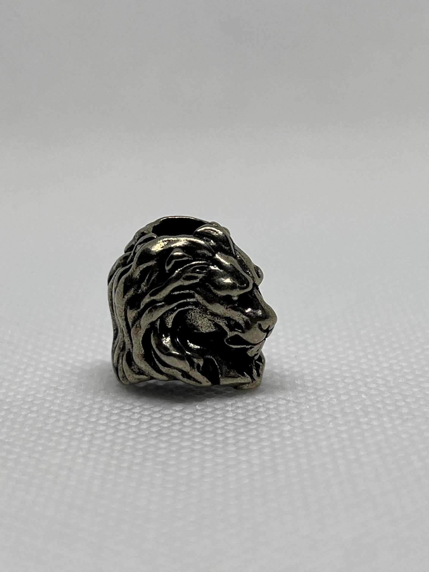 Brass Lion Lanyard Bead, EDC Paracord Bead.