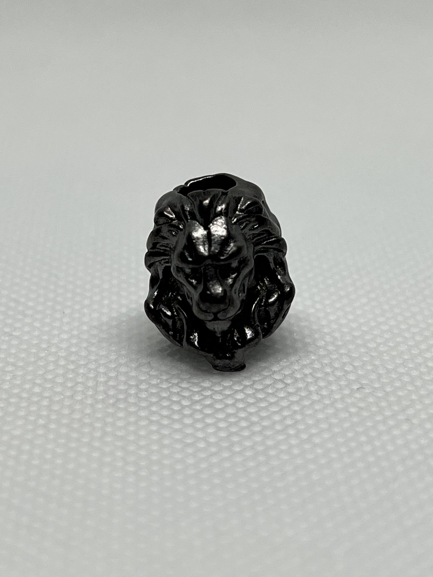 Brass Lion Lanyard Bead, EDC Paracord Bead.