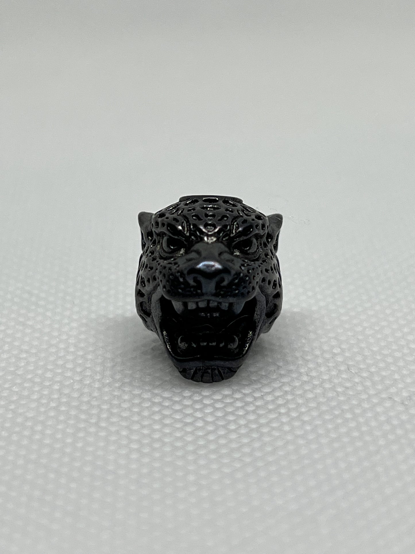 Brass Leopard Lanyard Bead, EDC Paracord Bead.