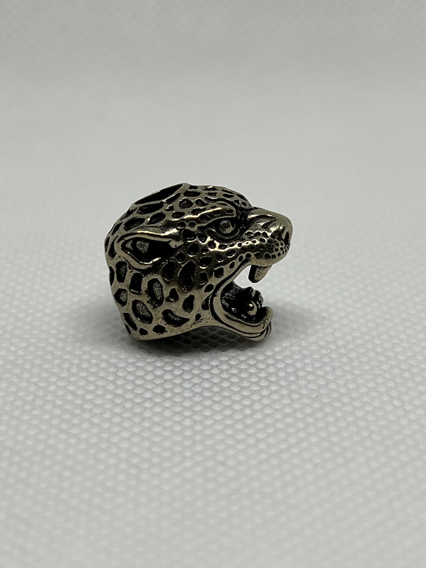 Brass Leopard Lanyard Bead, EDC Paracord Bead.
