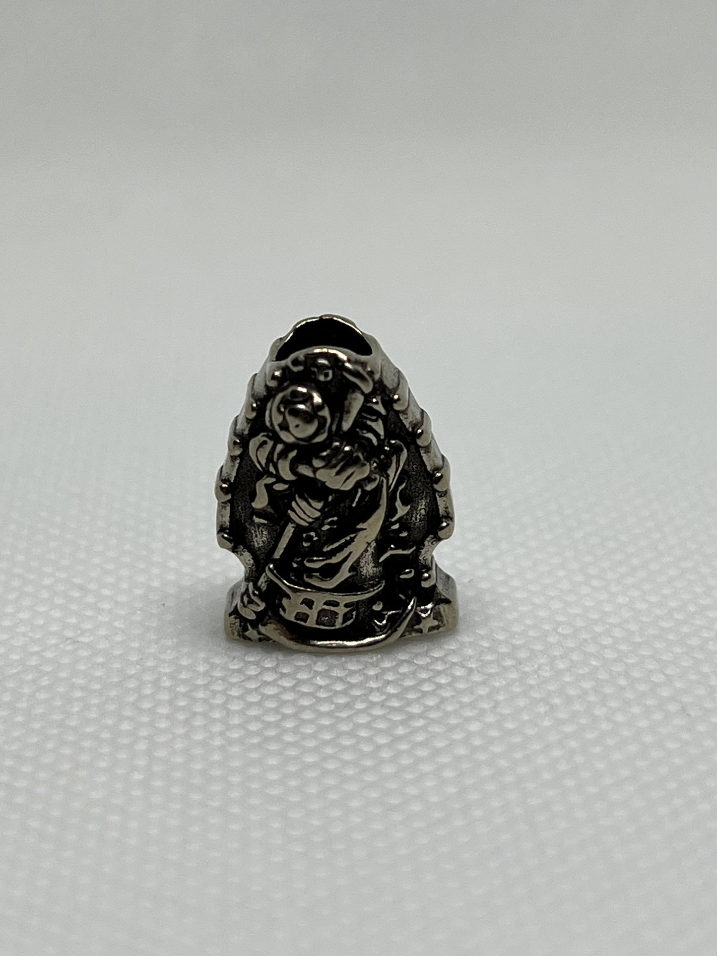Plague Doctor Grim Reaper, Copper Lanyard Bead, EDC Paracord Bead.