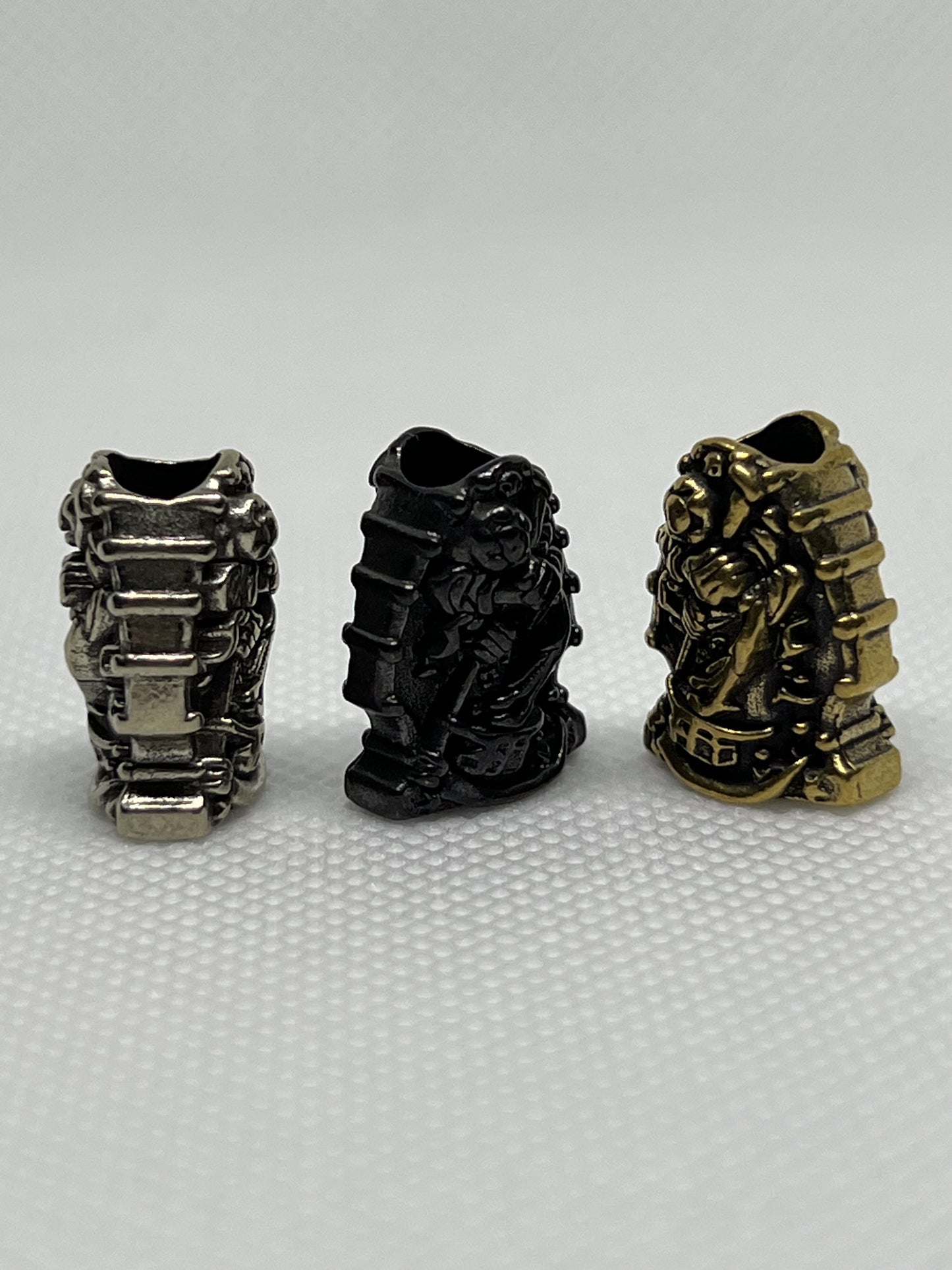 Plague Doctor Grim Reaper, Copper Lanyard Bead, EDC Paracord Bead.