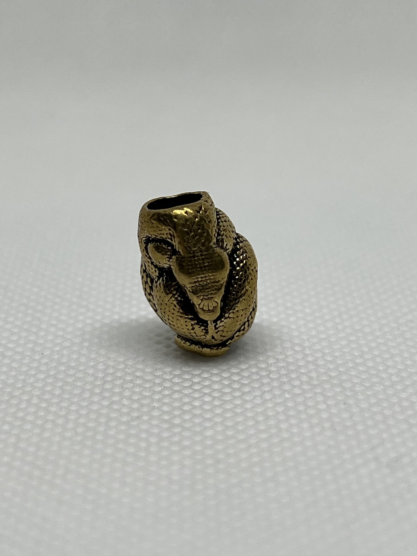 Brass Snake Barrel Lanyard Bead, EDC Paracord Bead