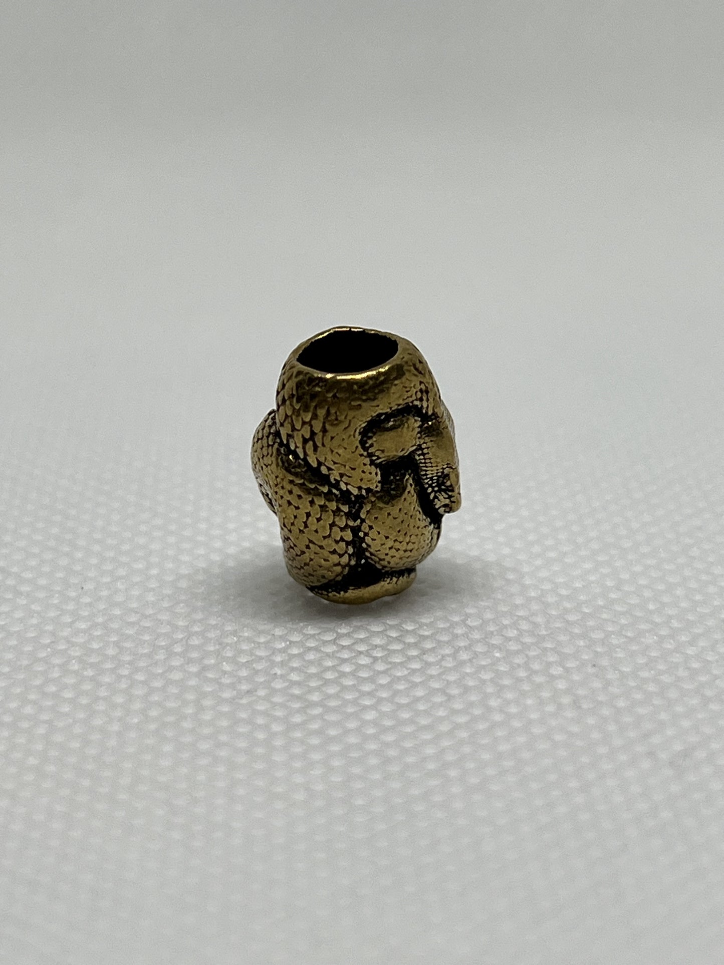 Brass Snake Barrel Lanyard Bead, EDC Paracord Bead