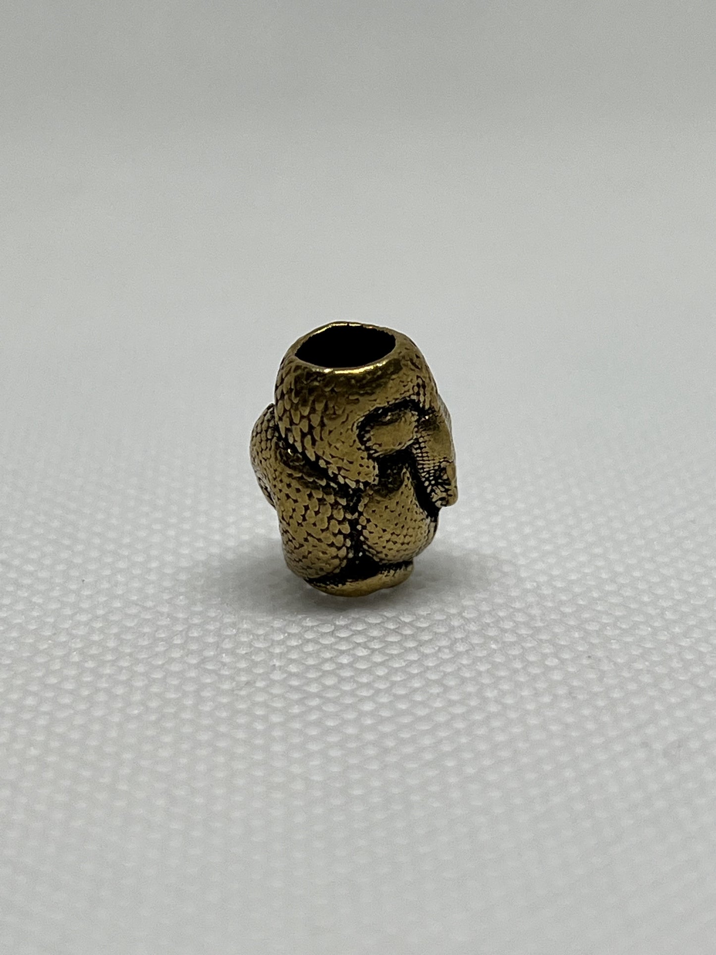 Brass Snake Barrel Lanyard Bead, EDC Paracord Bead