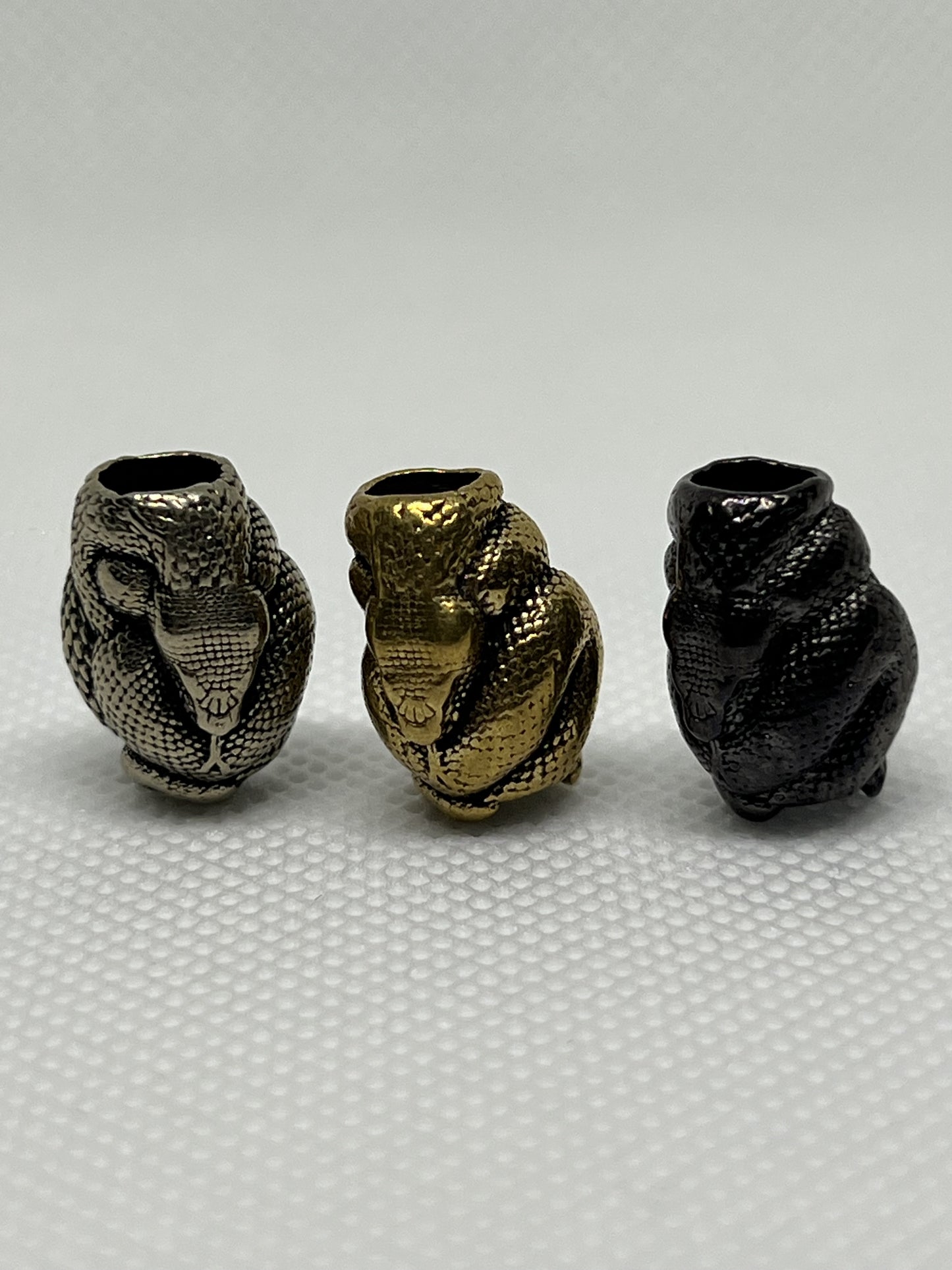 Brass Snake Barrel Lanyard Bead, EDC Paracord Bead