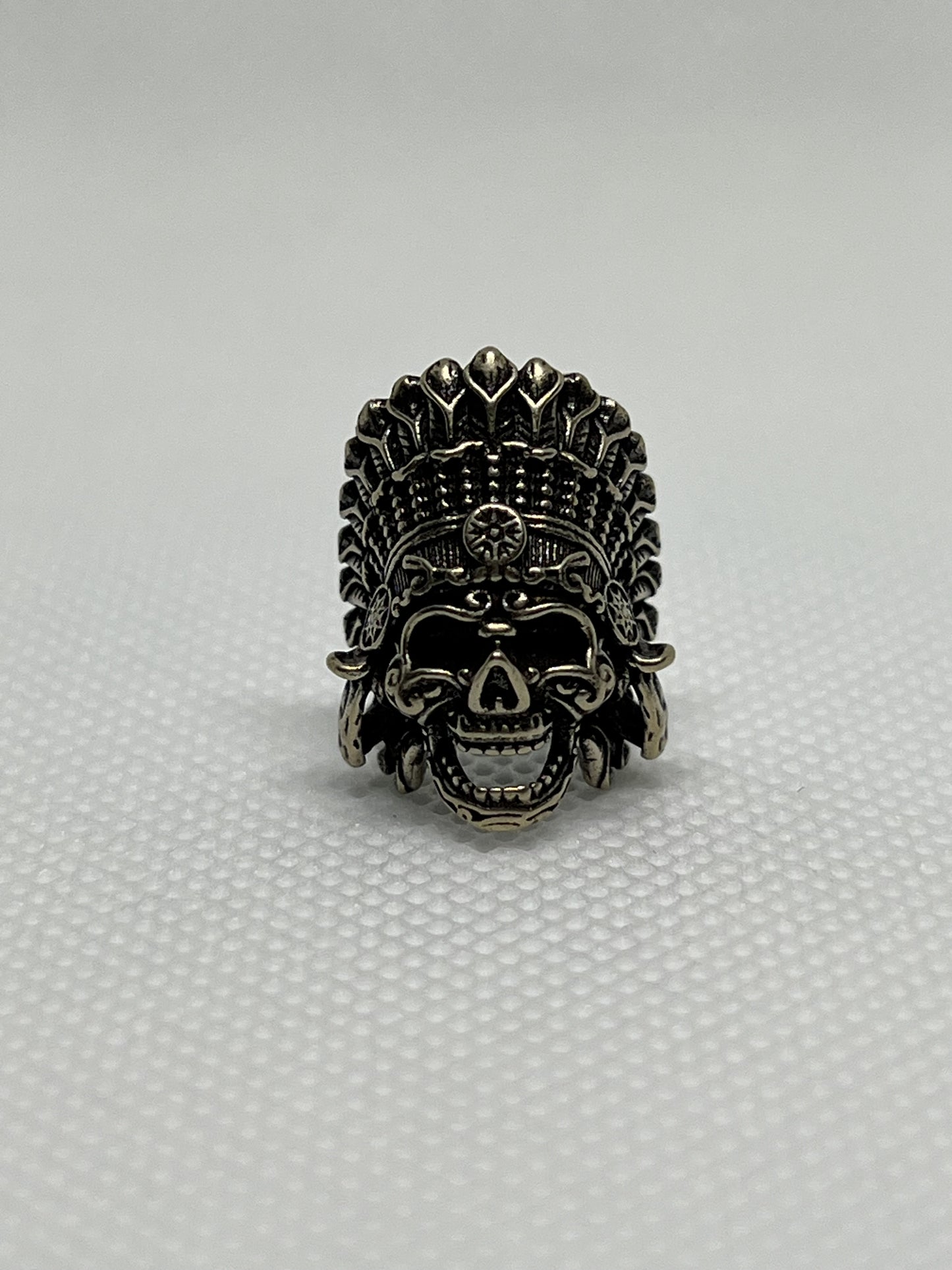 Copper Tribal Cheif Skull Lanyard Bead, EDC Paracord Bead.