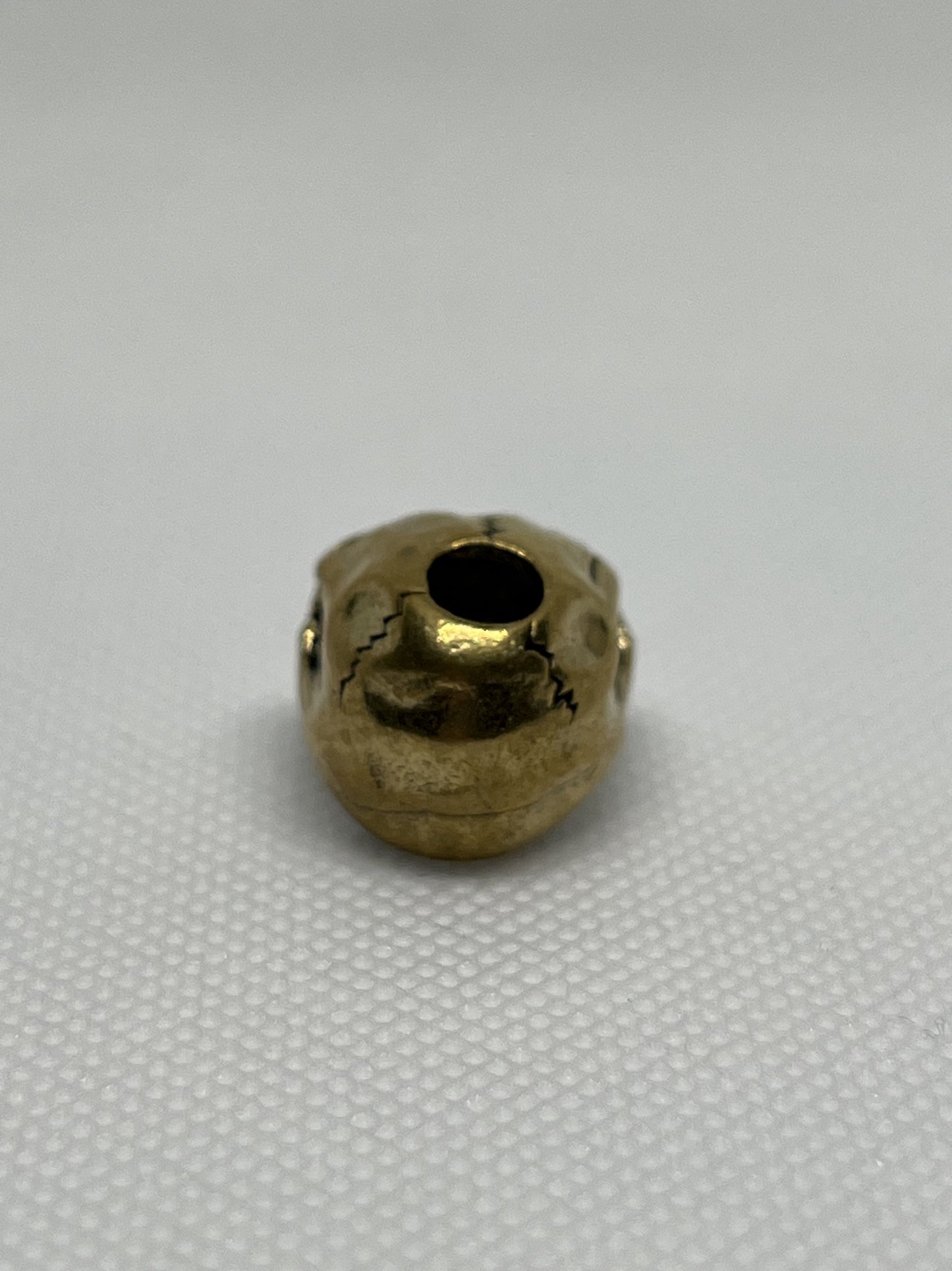 Brass Orcish Warrior Lanyard Bead, EDC Paracord Bead.