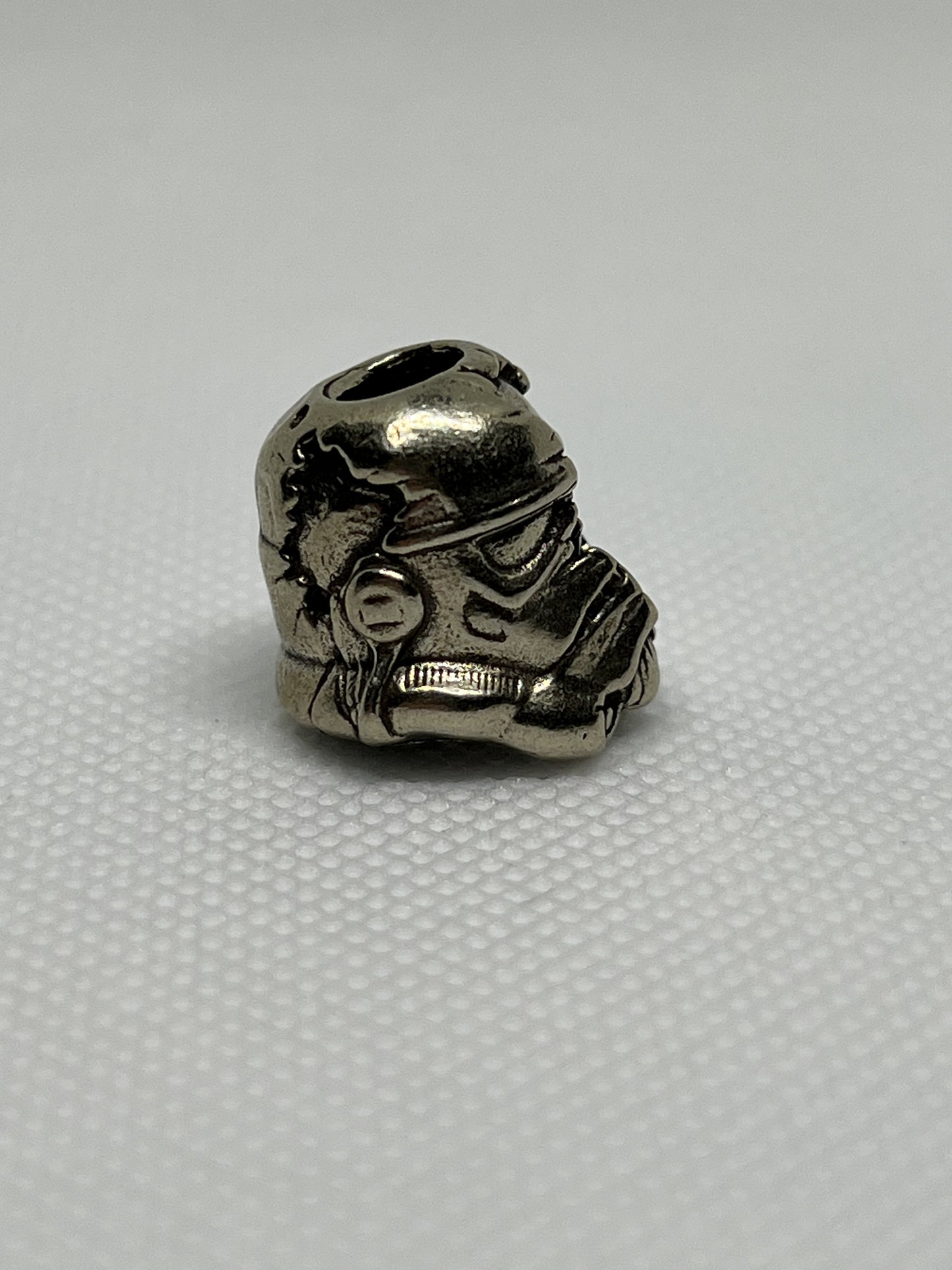 Copper Storm Trooper Death Mask Lanyard Bead, EDC Paracord Bead.
